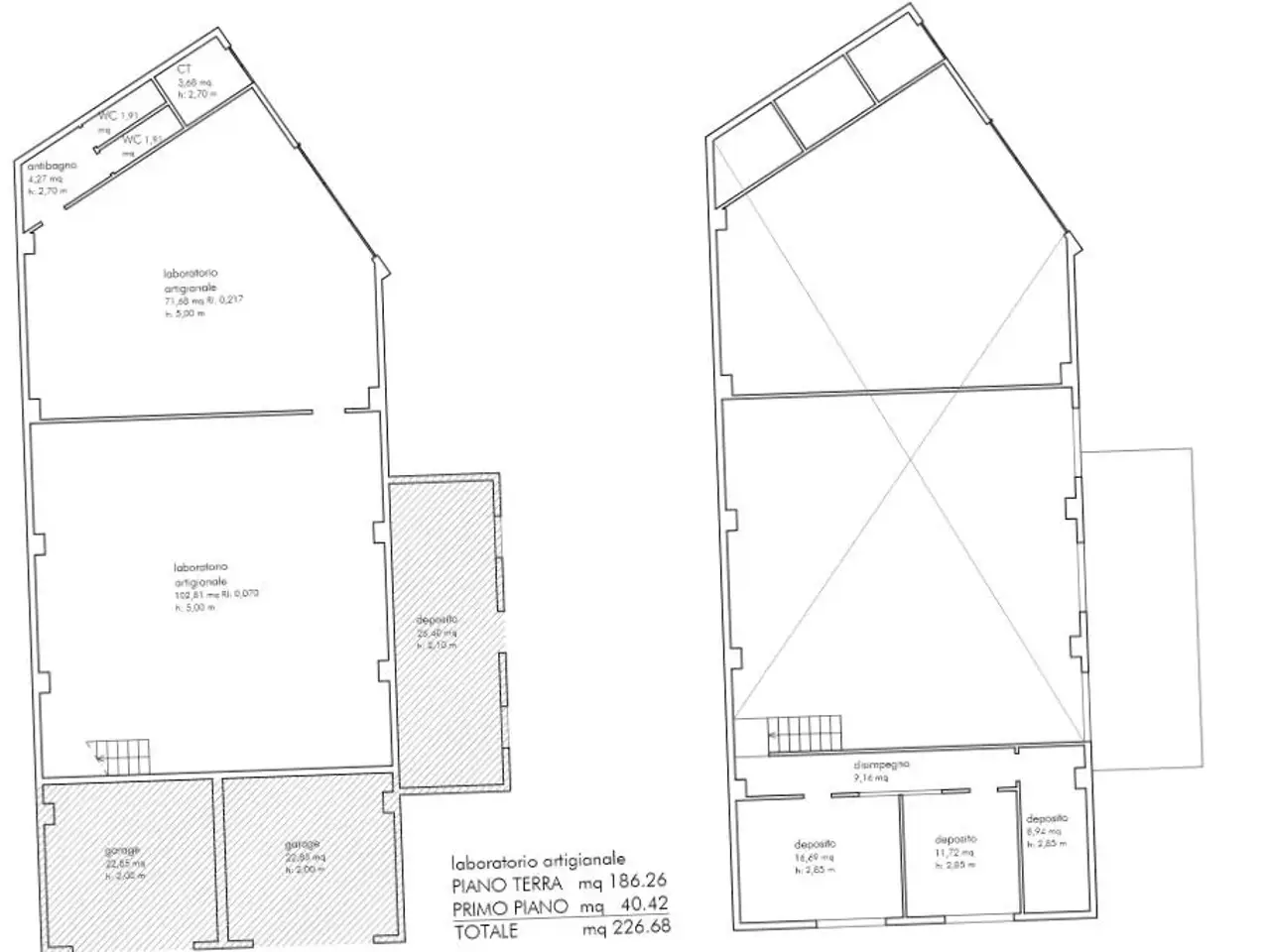 Laboratorio in Via Madonna delle Rose 27, Cesena, {3} - Planimetria 1
