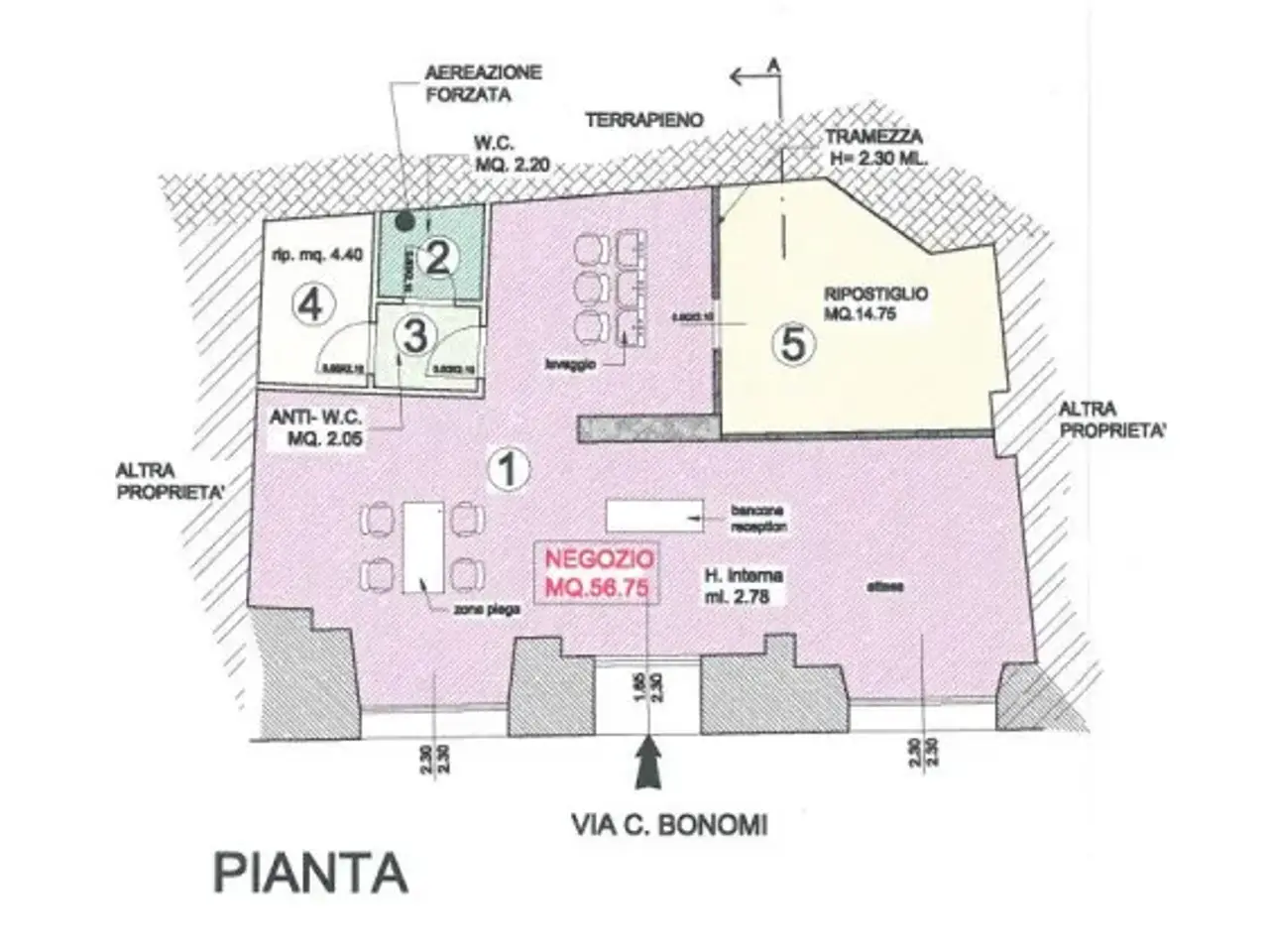 Negozio in Via Casimiro Bonomi 4, Vestone, {3} - Planimetria 1