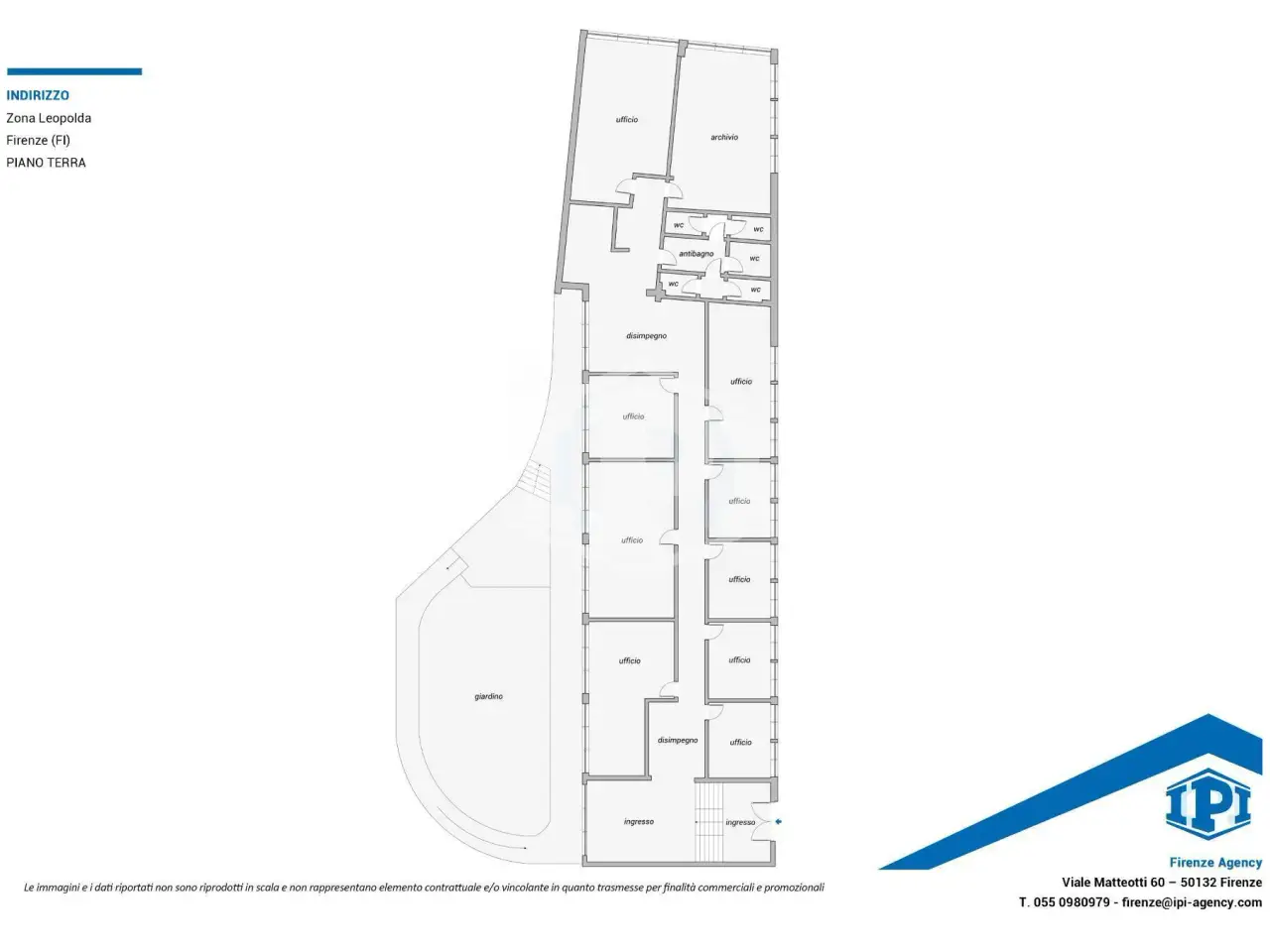 Ufficio in Via del Ponte alle Mosse Snc, Firenze, {3} - Planimetria 1