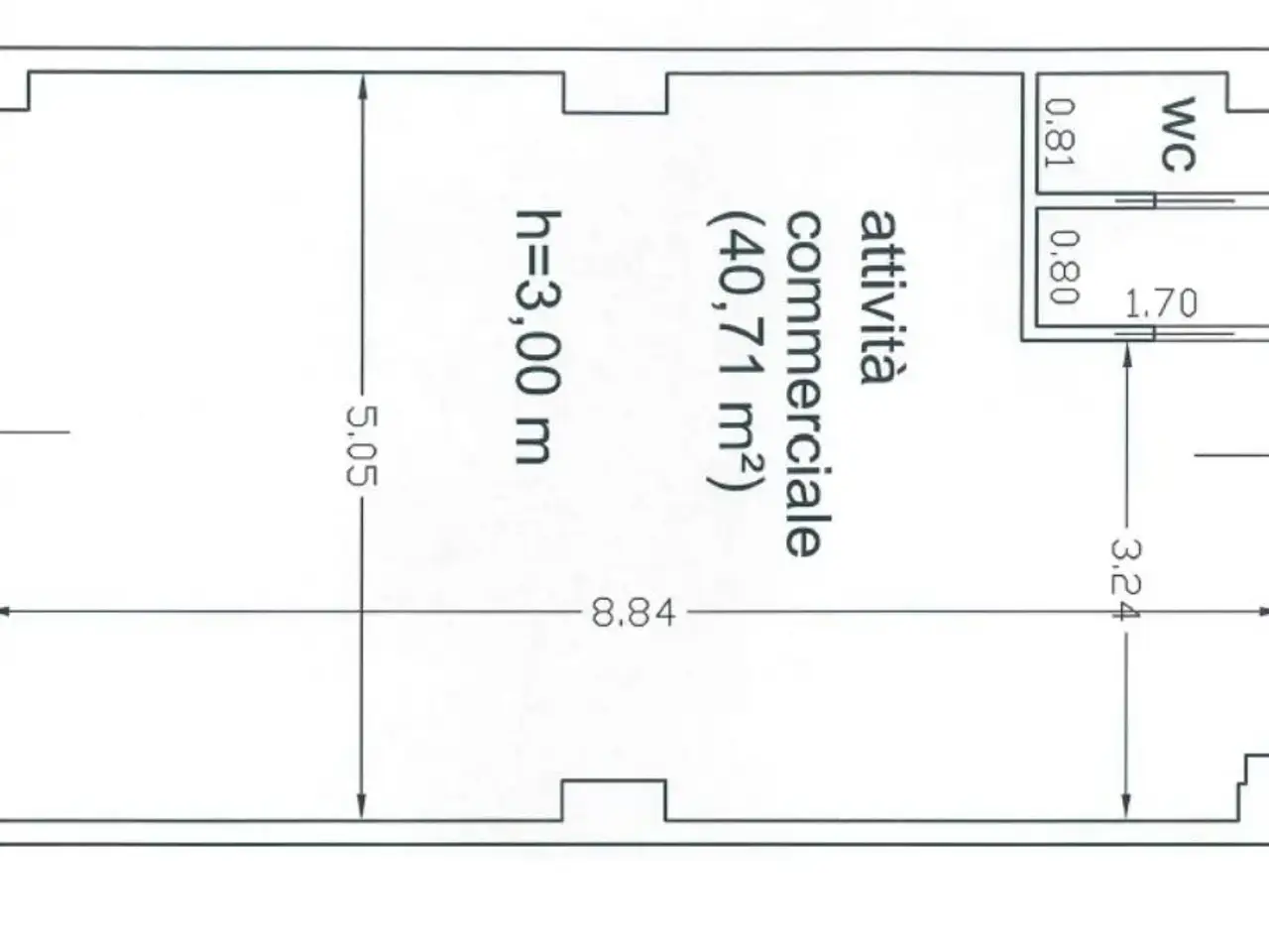 Magazzino in Via C. Battisti 8, Corigliano-Rossano, {3} - Planimetria 1