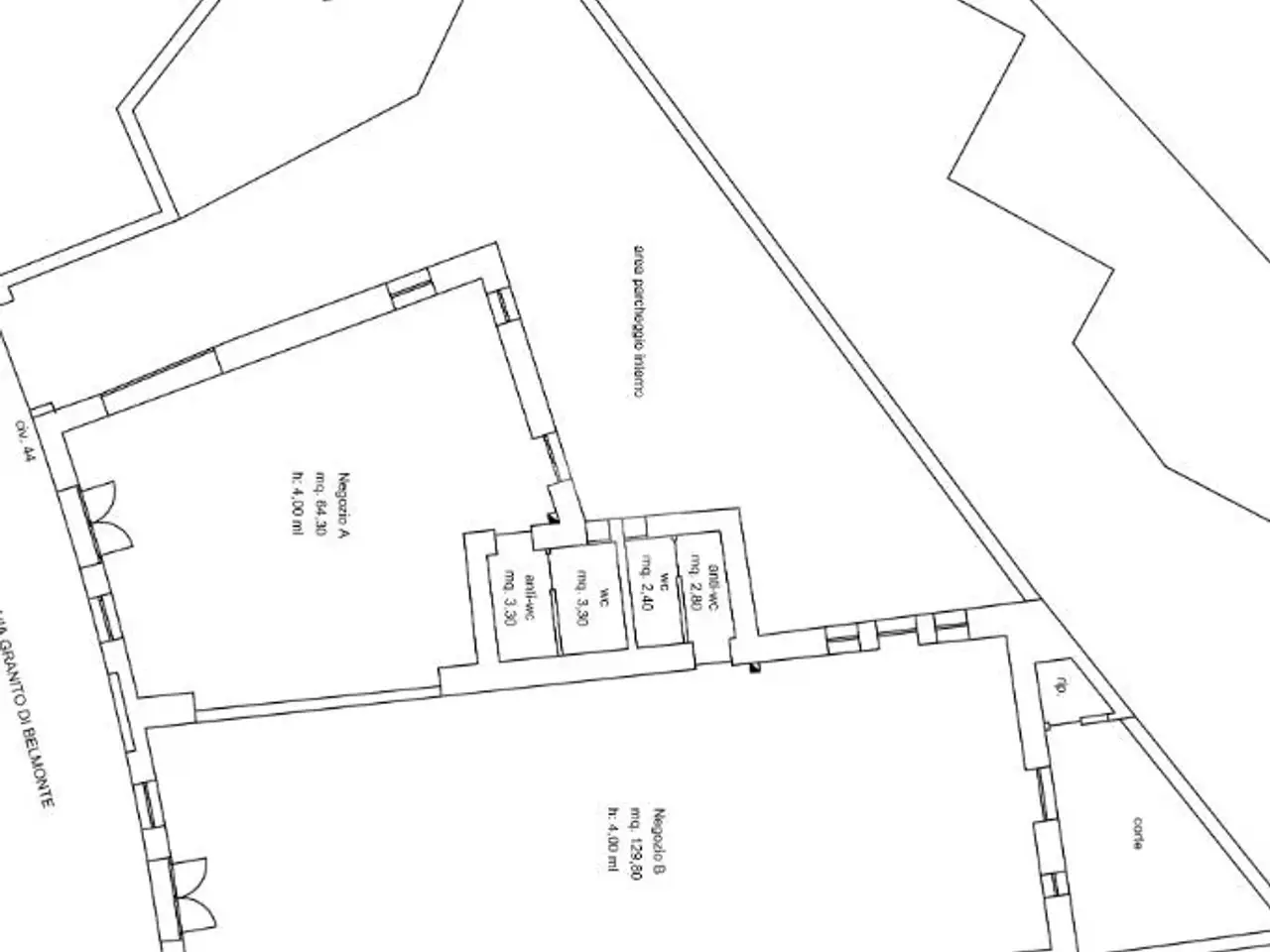 Negozio in Via Granito di Belmonte 00, Roma, {3} - Planimetria 1