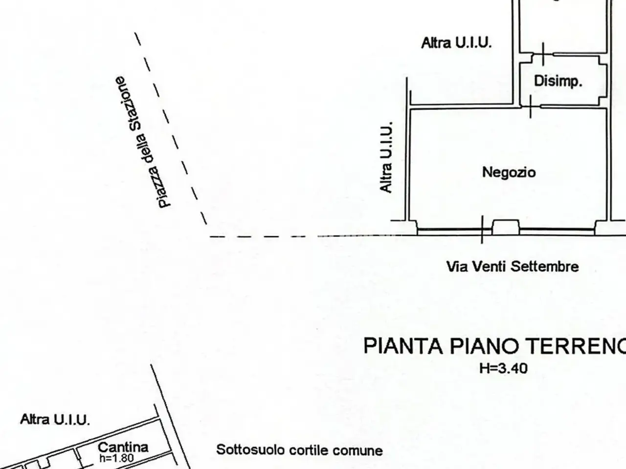 Negozio in Via XX Settembre 22, Brandizzo, {3} - Planimetria 1