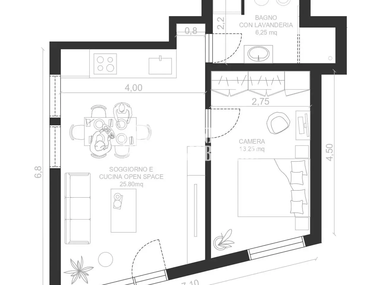 Negozio in Via Pagliucola, Pistoia, {3} - Planimetria 1