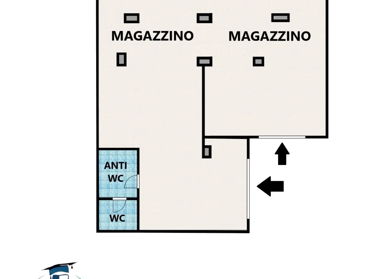 Officina in Via d'Ossuna 60, Palermo, {3} - Planimetria 1