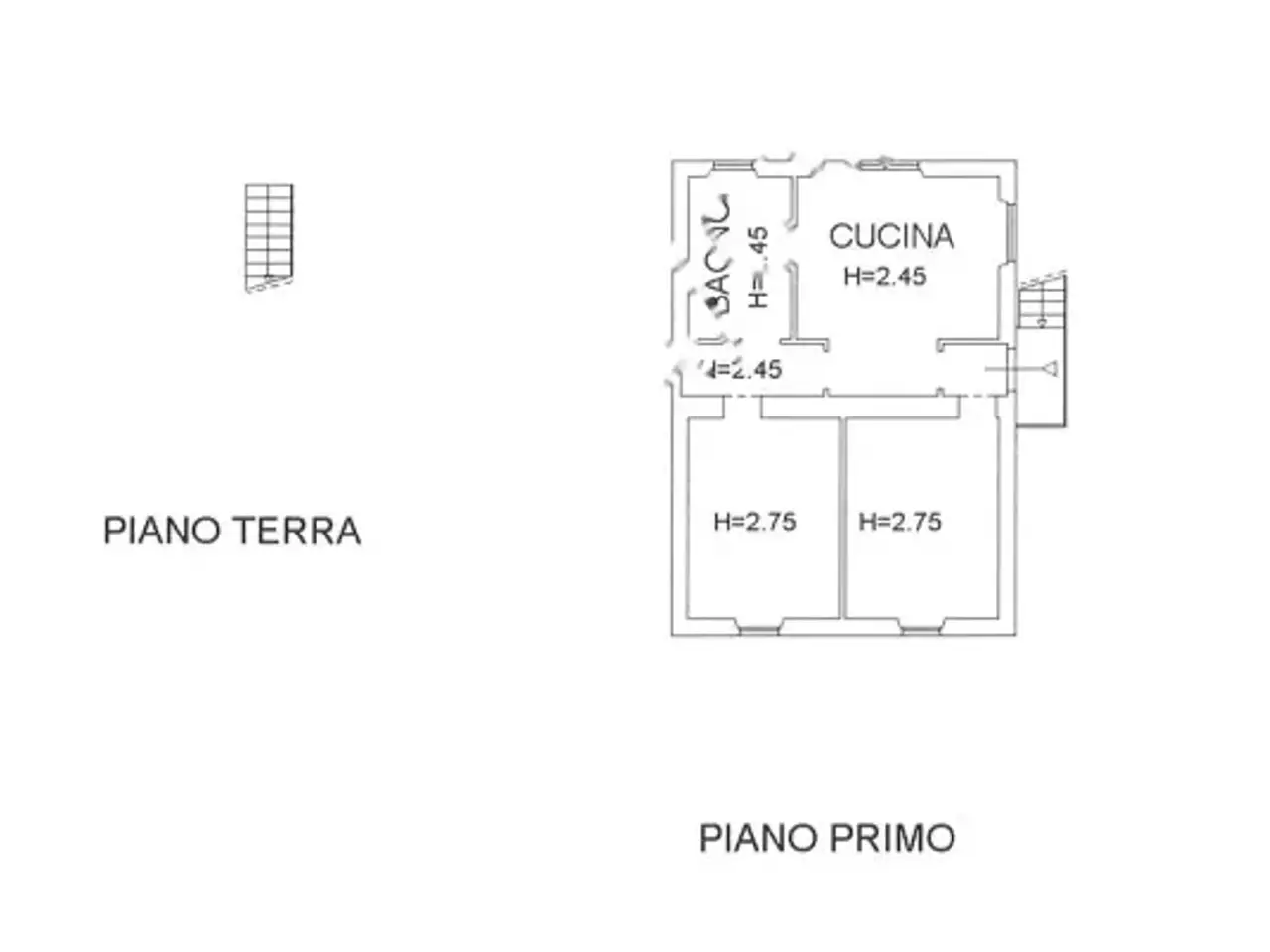 Negozio in Via Alberone, Cartoceto, {3} - Planimetria 1