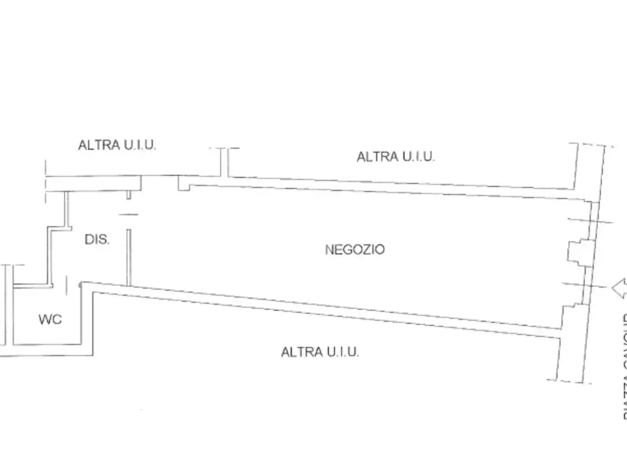 Negozio in Piazza Cavour 22, Tirano, {3} - Planimetria 1