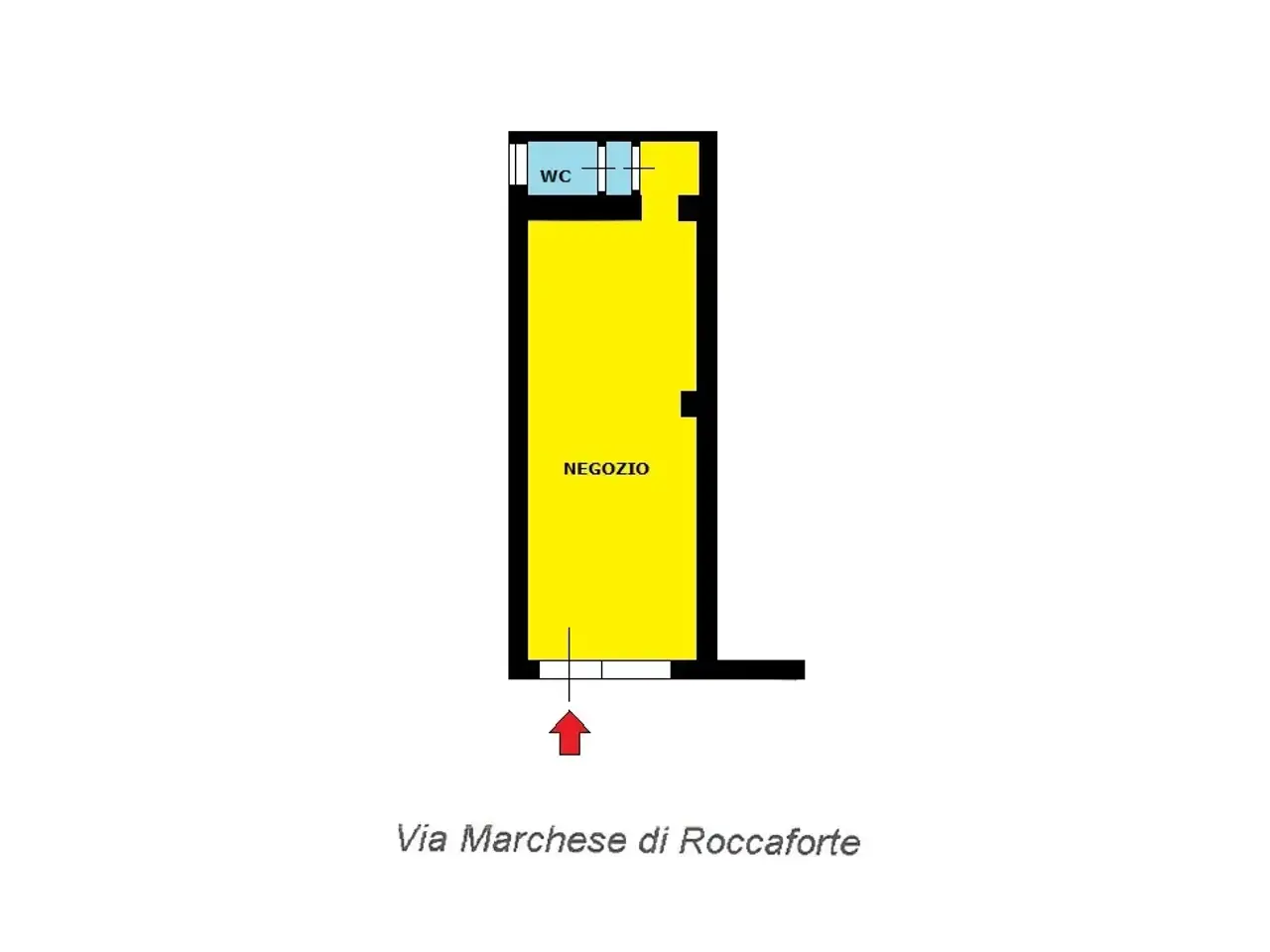 Negozio in Via Marchese di Roccaforte 46, Palermo, {3} - Planimetria 1