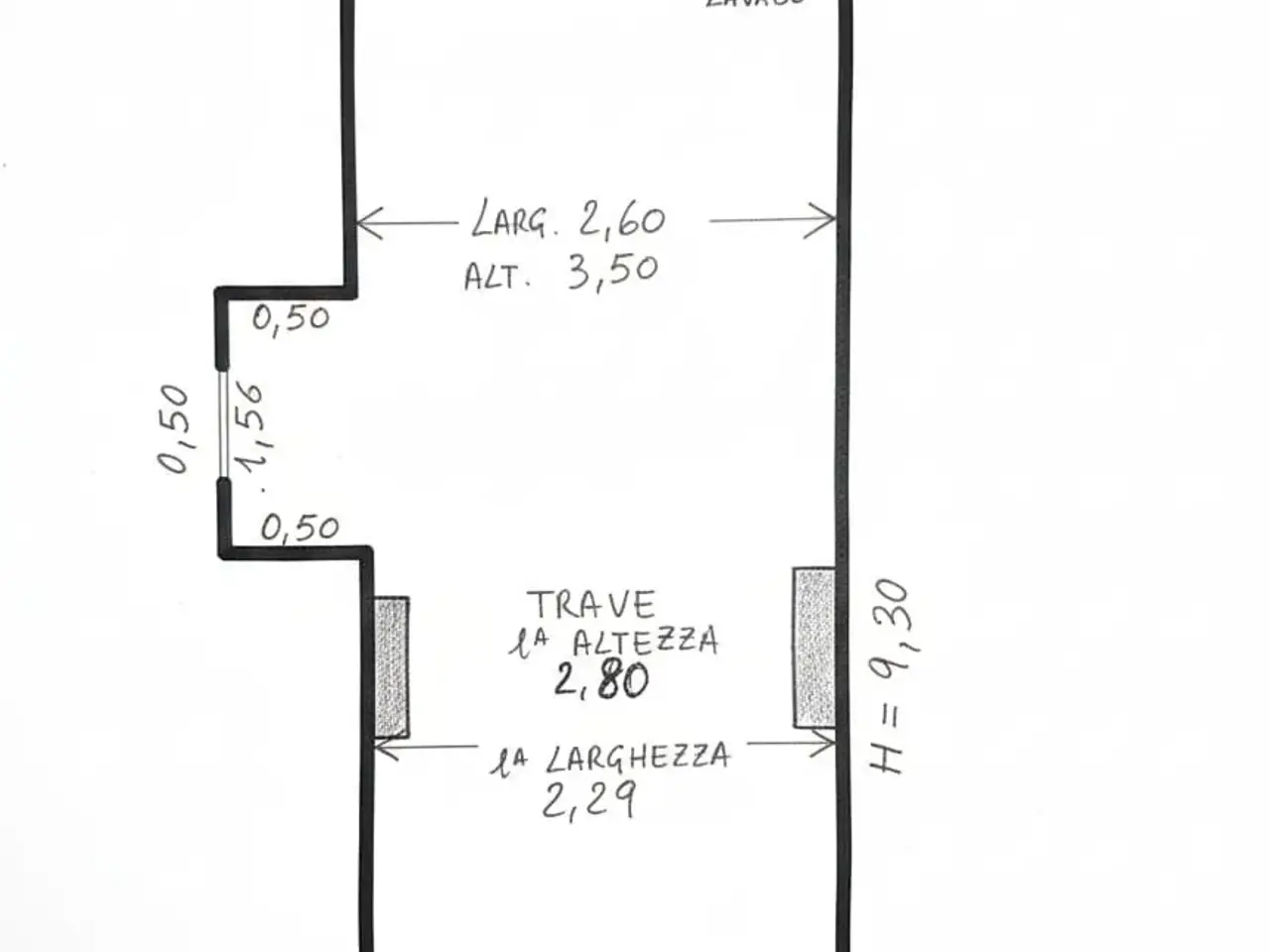 Parcheggio chiuso in Via Monfalcone  1a, Genova, {3} - Planimetria 1