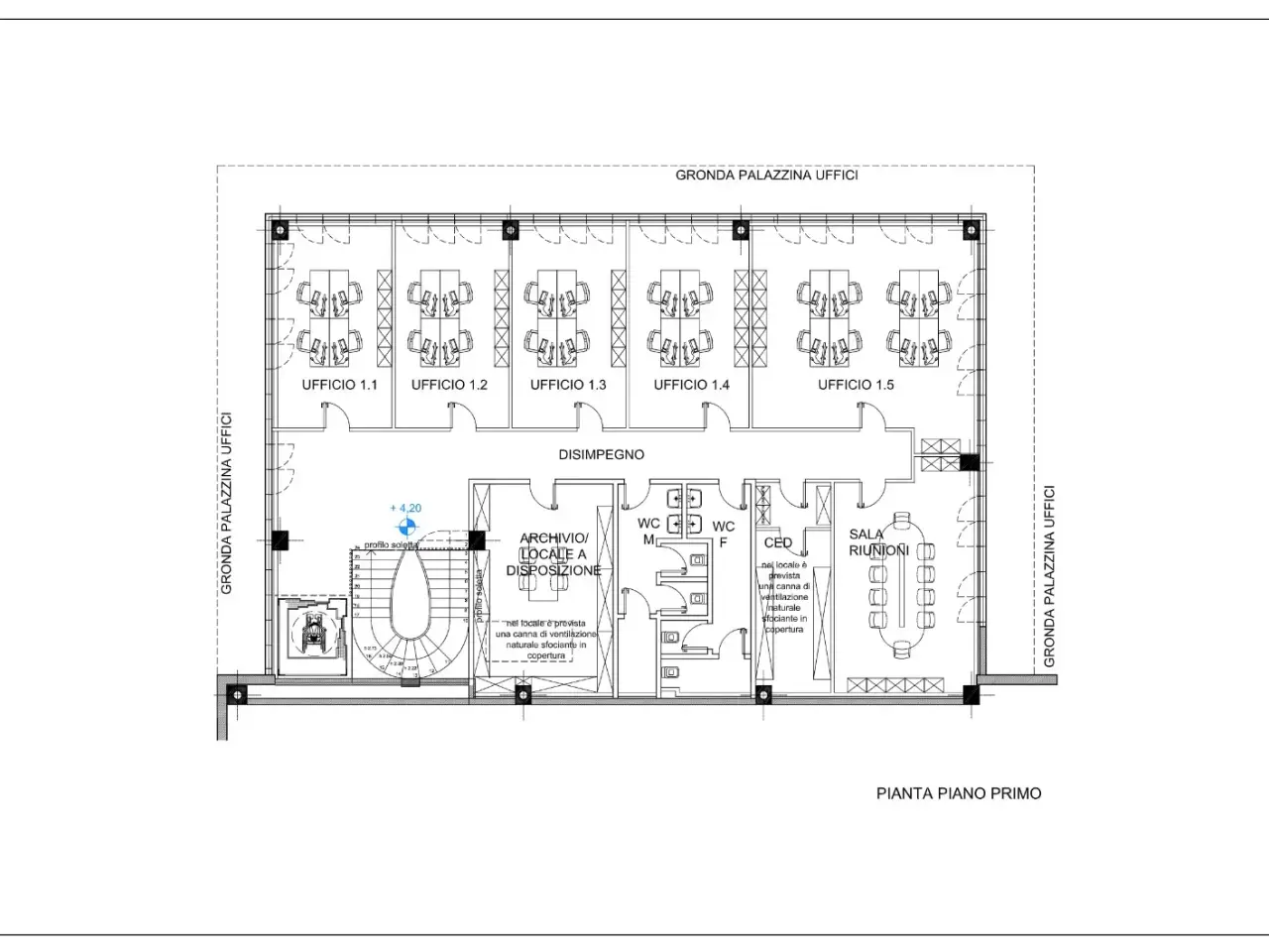 Ufficio in Via De Capitani, Agrate Brianza, {3} - Planimetria 1