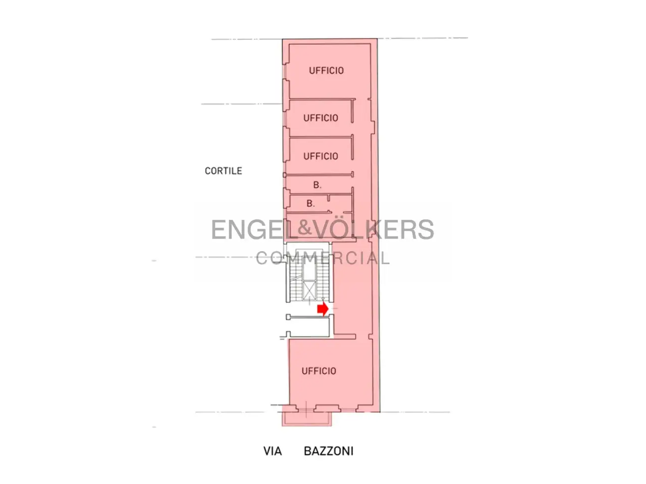 Ufficio in Via Gian Battista Bazzoni 12, Milano, {3} - Planimetria 1