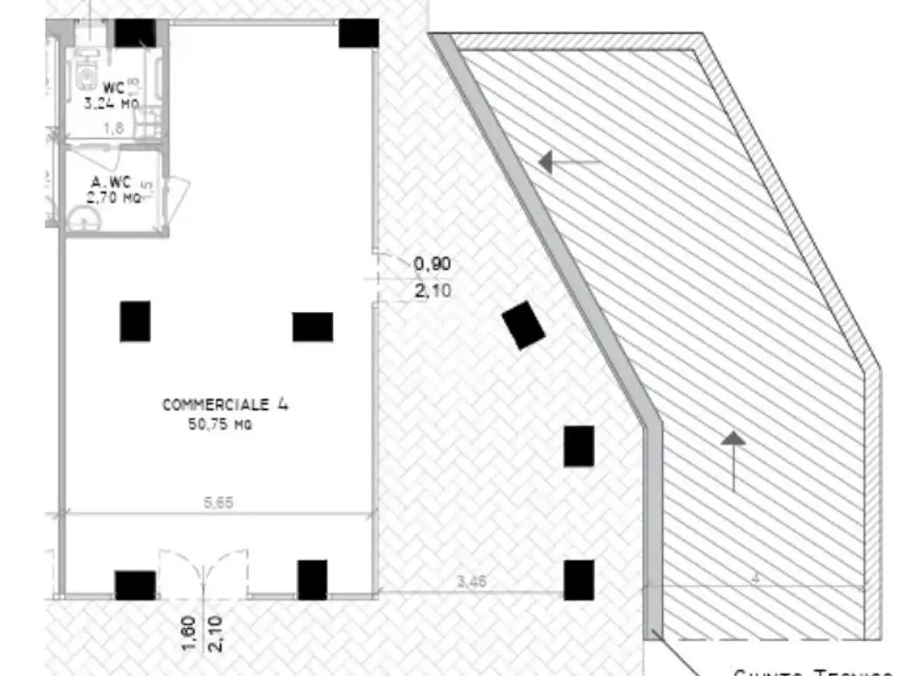 Negozio in Via Fratelli Bandiera 84, Rende, {3} - Planimetria 1