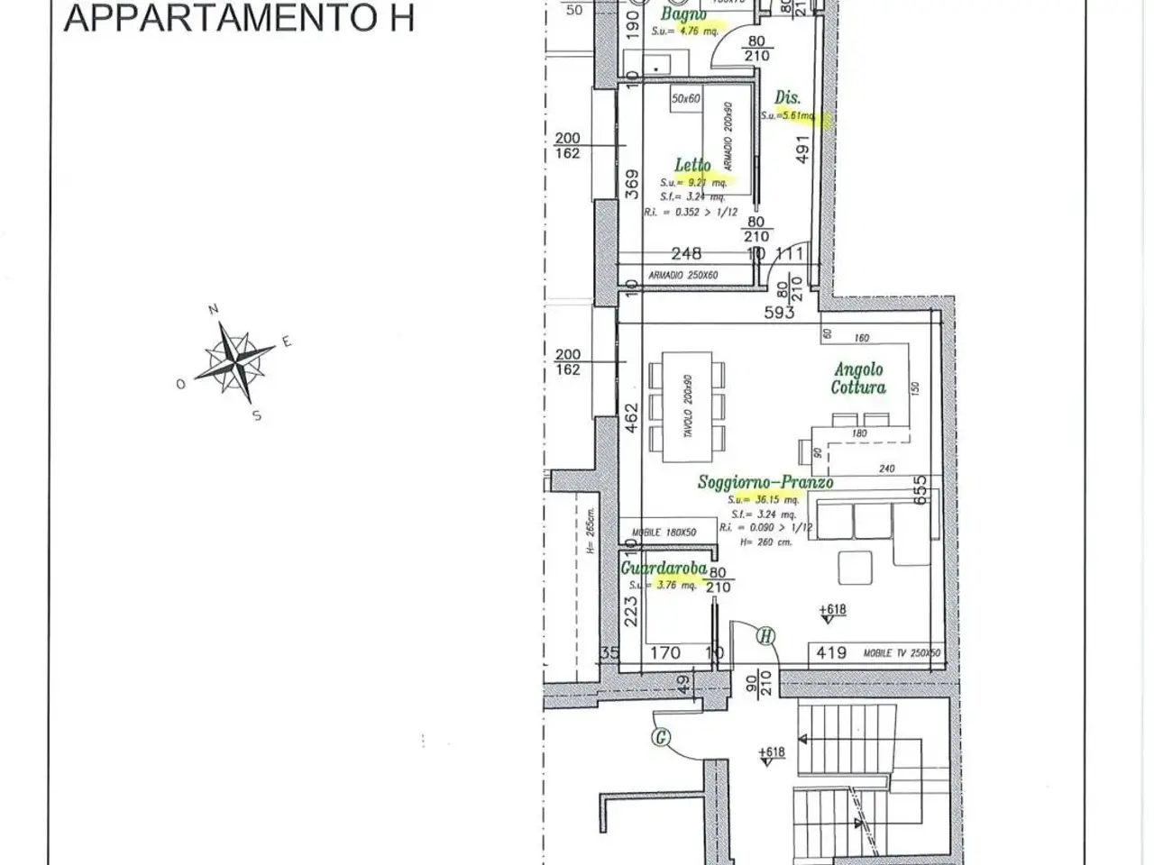 Trilocale in affitto, Via Ulisse Aldrovandi 15, Carpi - Planimetria 1