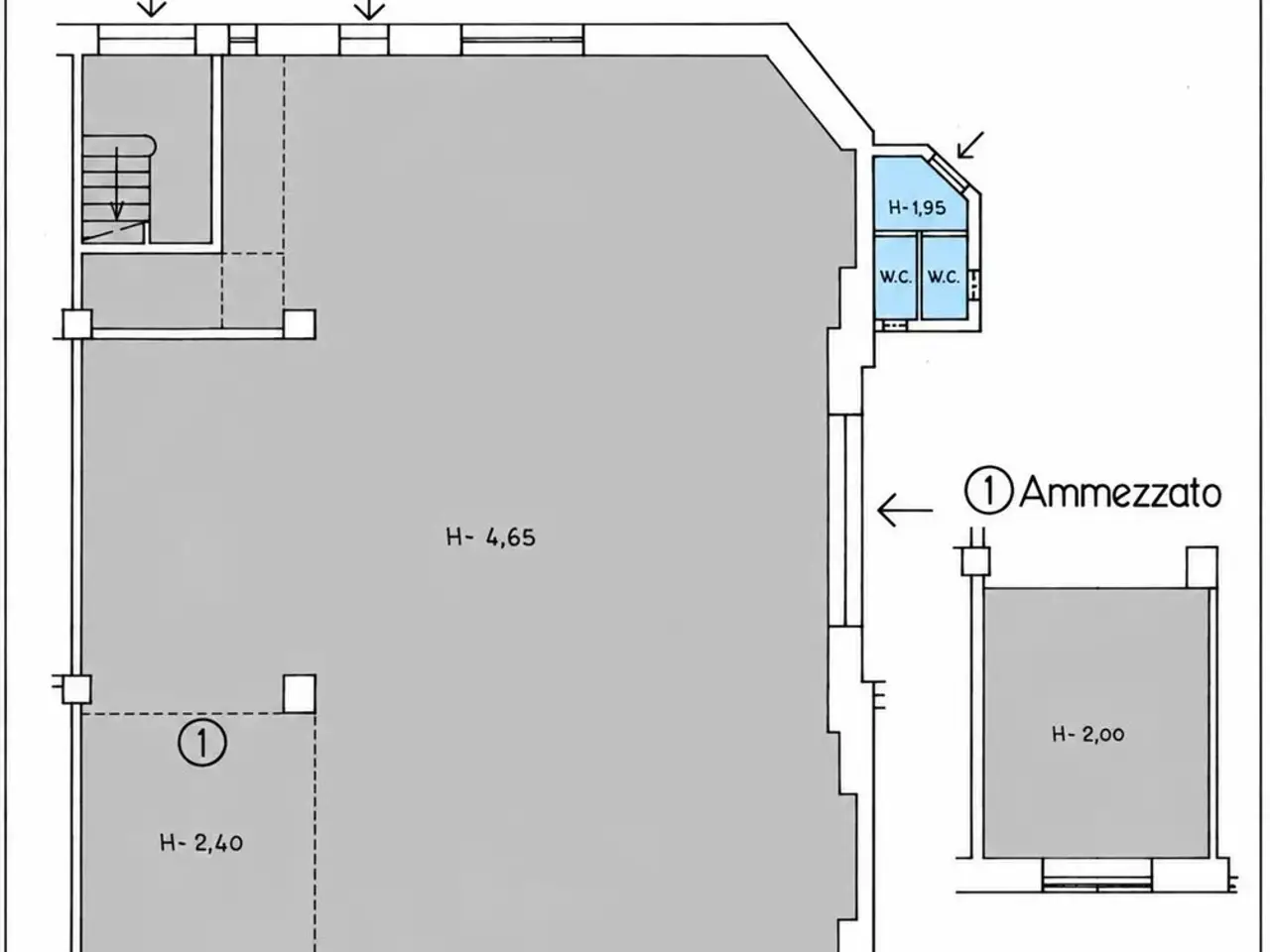 Laboratorio in Via Appia Lato Napoli Snc, Formia, {3} - Planimetria 1