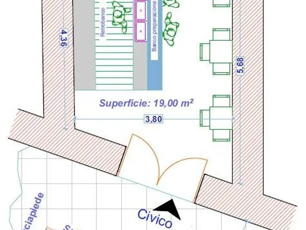 Bar in Piazza Pepe, Campobasso, {3} - Planimetria 1