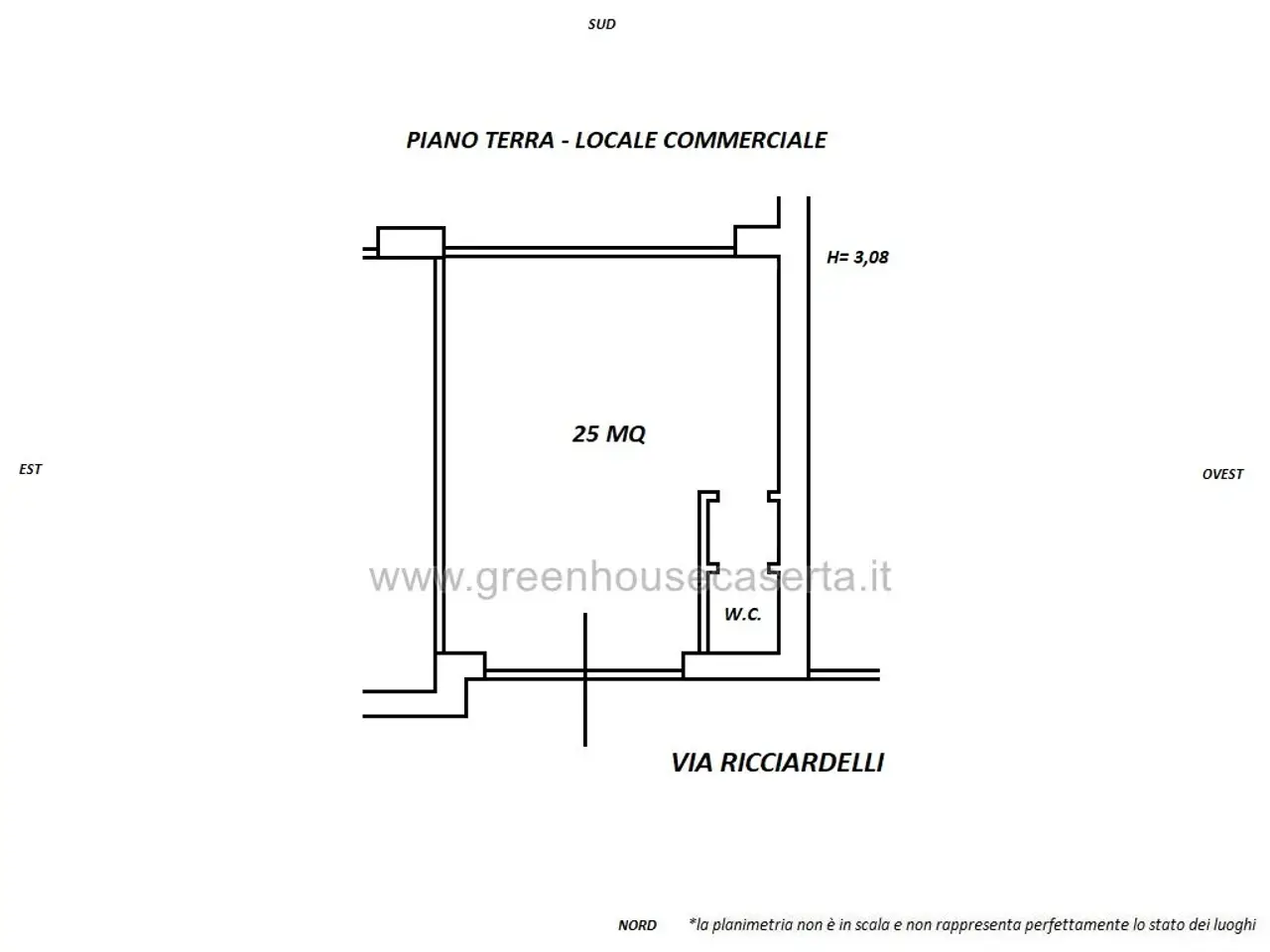 Negozio in Via Ludovico Ricciardelli, Caserta, {3} - Planimetria 1