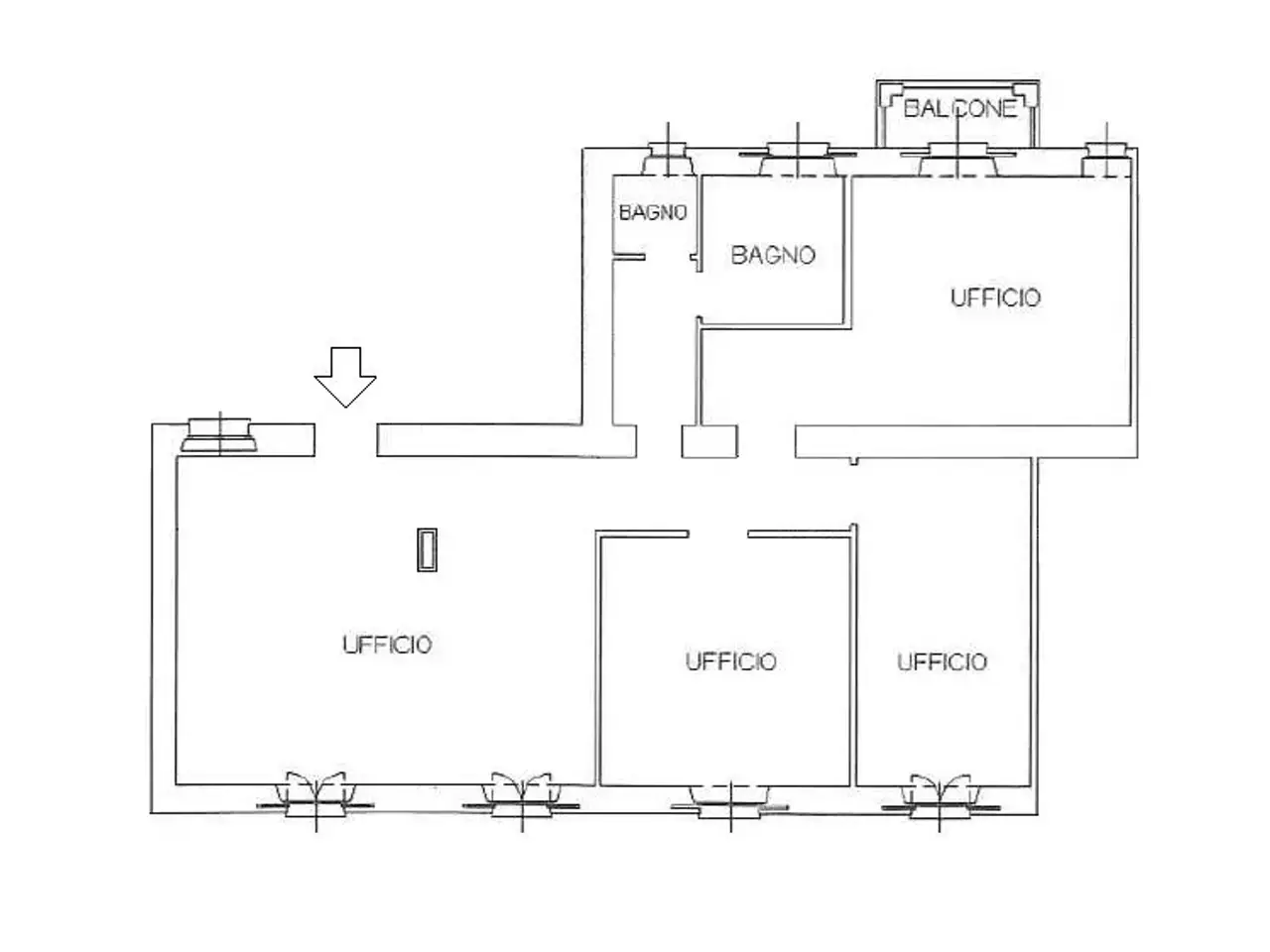 Ufficio in Via fra Galgario 2, Milano, {3} - Planimetria 1