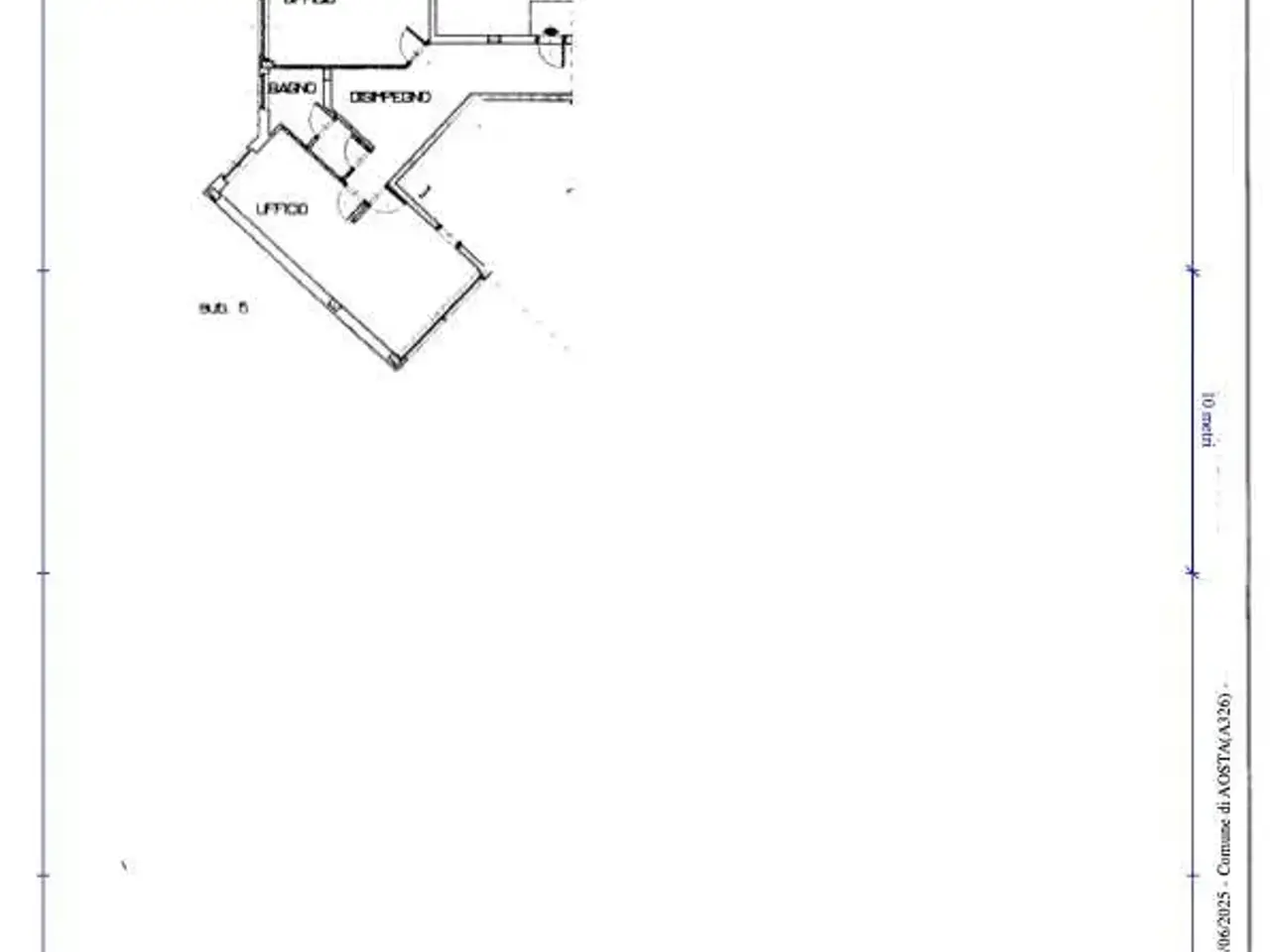 Ufficio in Via Vevey, Aosta, {3} - Planimetria 1