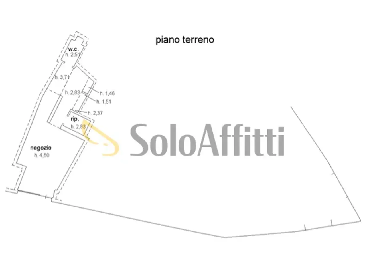 Negozio in Via Cecco Angiolieri 6, Siena, {3} - Planimetria 1
