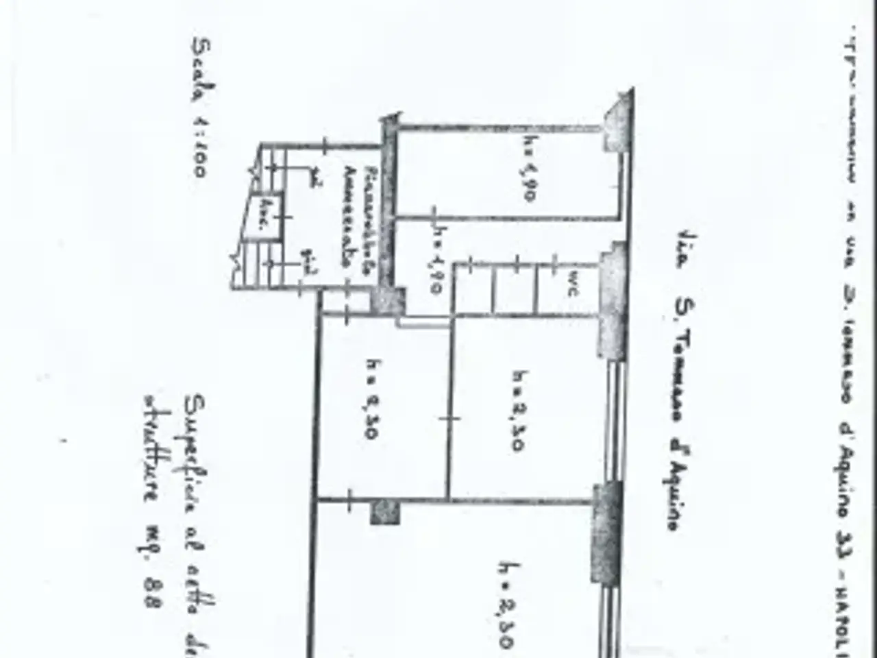 Ufficio in Via San Tommaso d'Aquino 33, Napoli, {3} - Planimetria 1