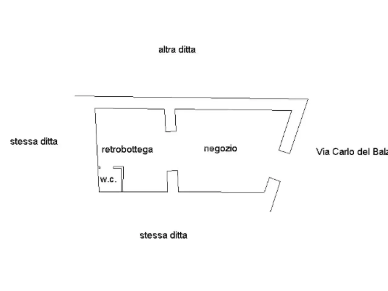 Negozio in Via Carlo del Balzo 1, Cervinara, {3} - Planimetria 1
