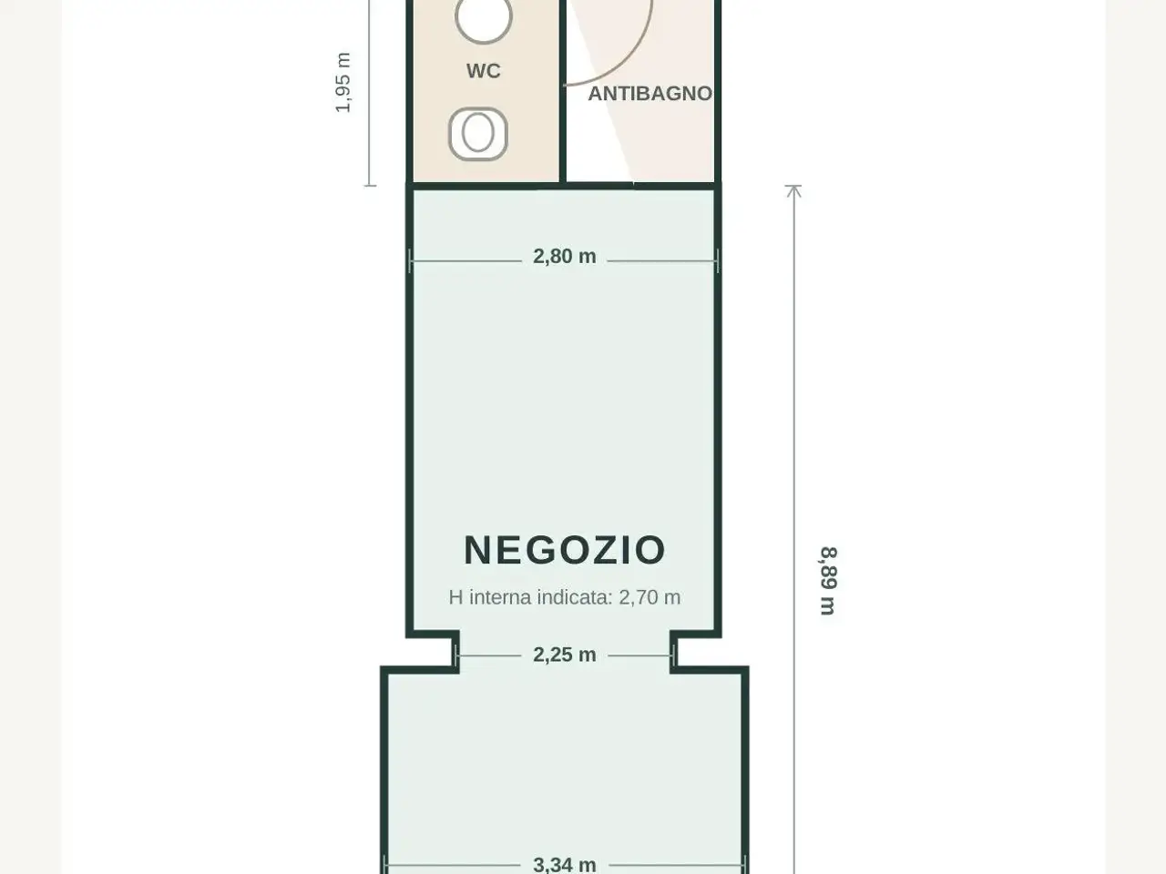 Negozio in Via Fratelli Rosselli 9, Novara, {3} - Planimetria 1