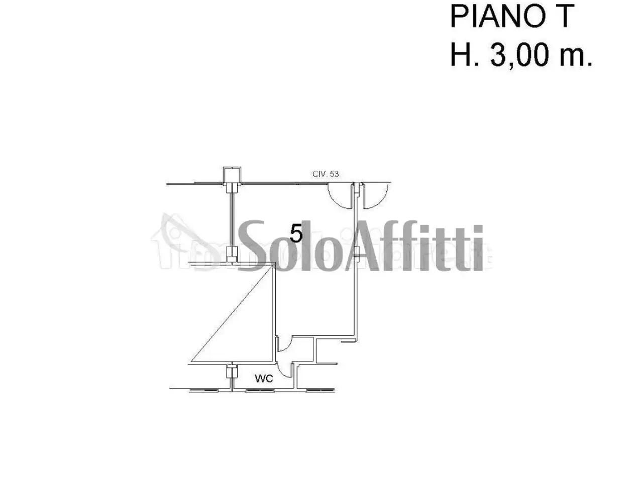 Negozio in Via Gustavo Cacini, Roma, {3} - Planimetria 1
