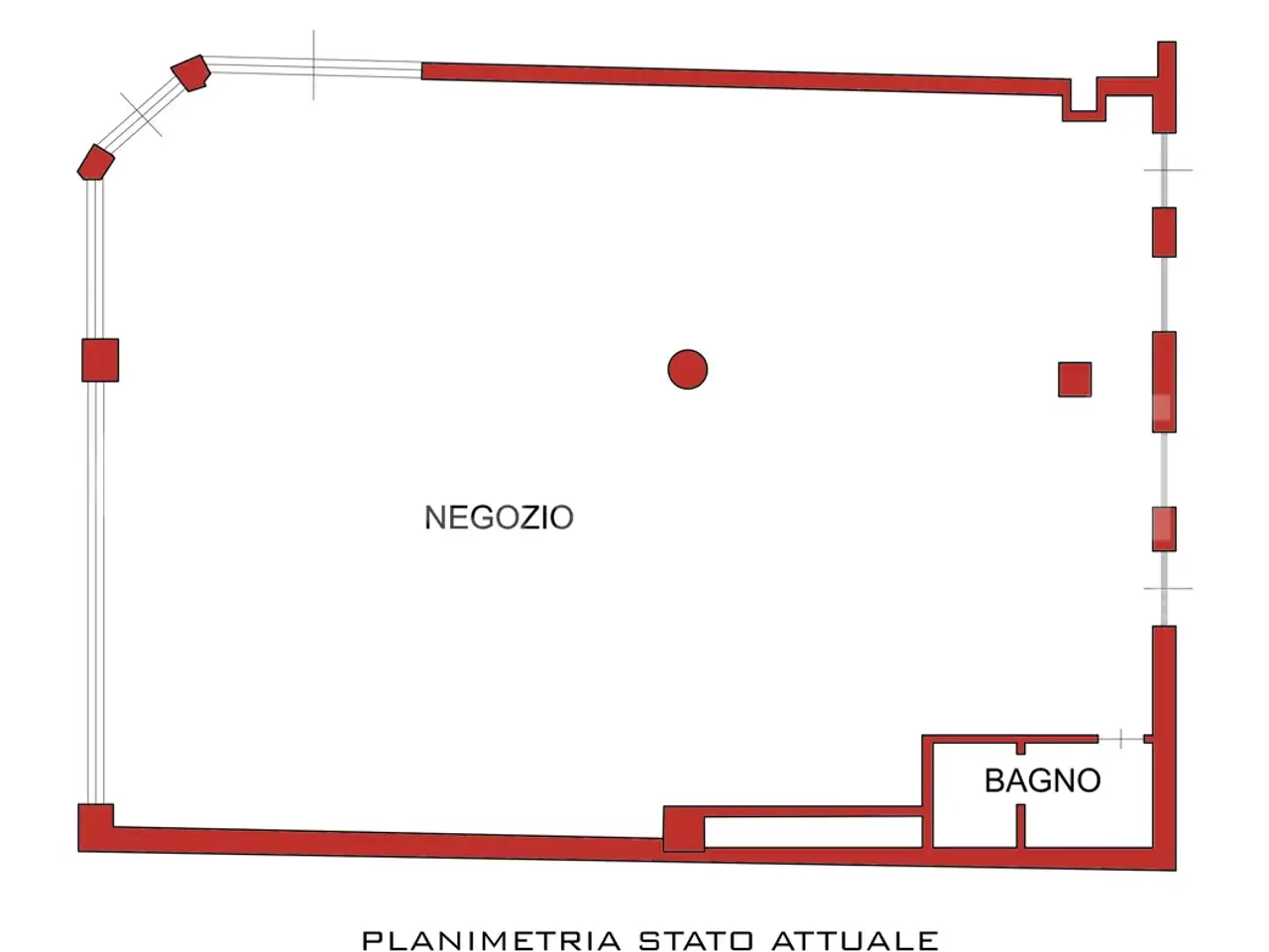 Negozio in Via della Lucchina, Roma, {3} - Planimetria 1