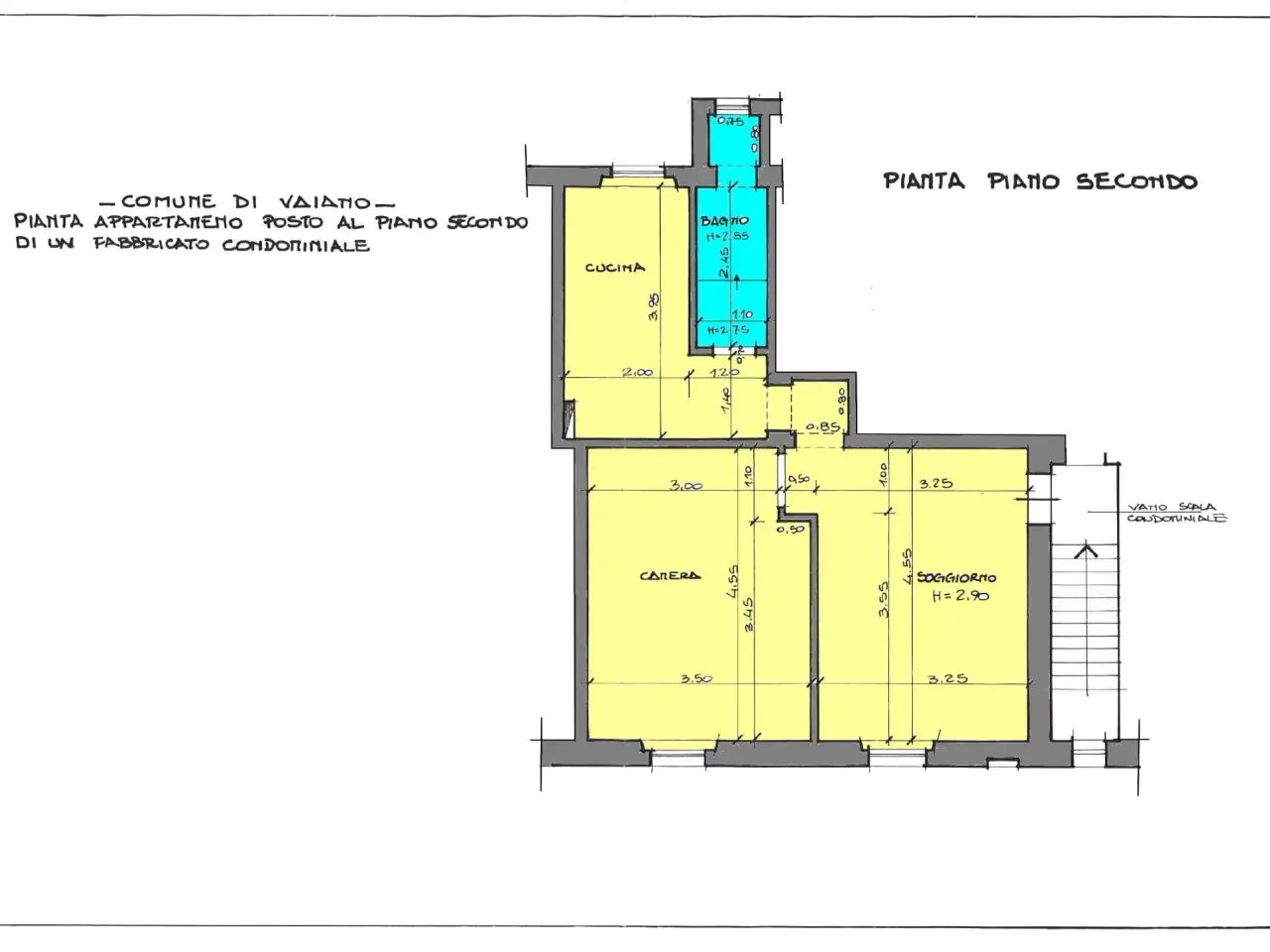 Trilocale in vendita, Via Giulio Braga, Vaiano - Planimetria 1