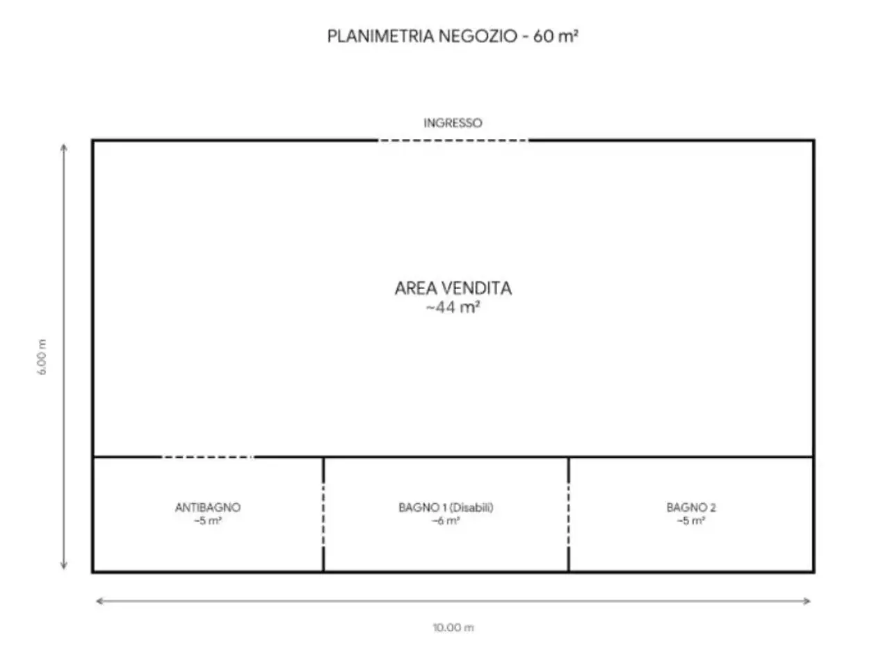 Negozio in Viale Mazzini, Chiari, {3} - Planimetria 1