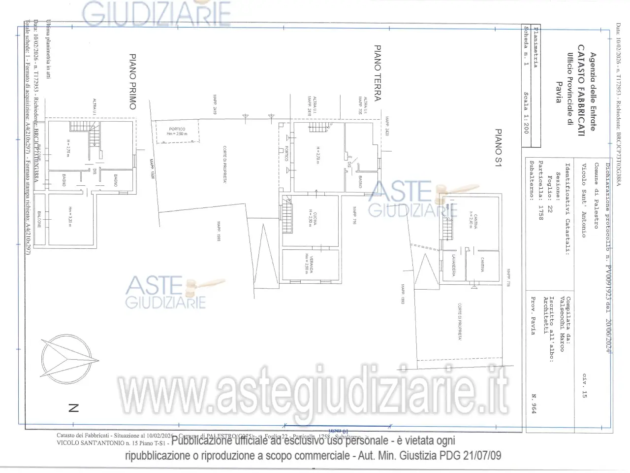 Garage in Vicolo Sant'Antonio, 15, 27030 Palestro Pv, Italia 15, Palestro, {3} - Planimetria 1