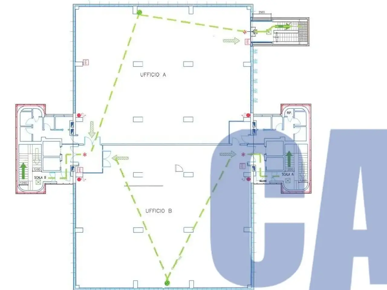 Ufficio in Via Kuliscioff Anna, Milano, {3} - Planimetria 1