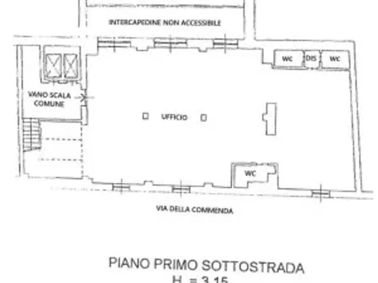 Ufficio in Via della Commenda, Milano, {3} - Planimetria 1