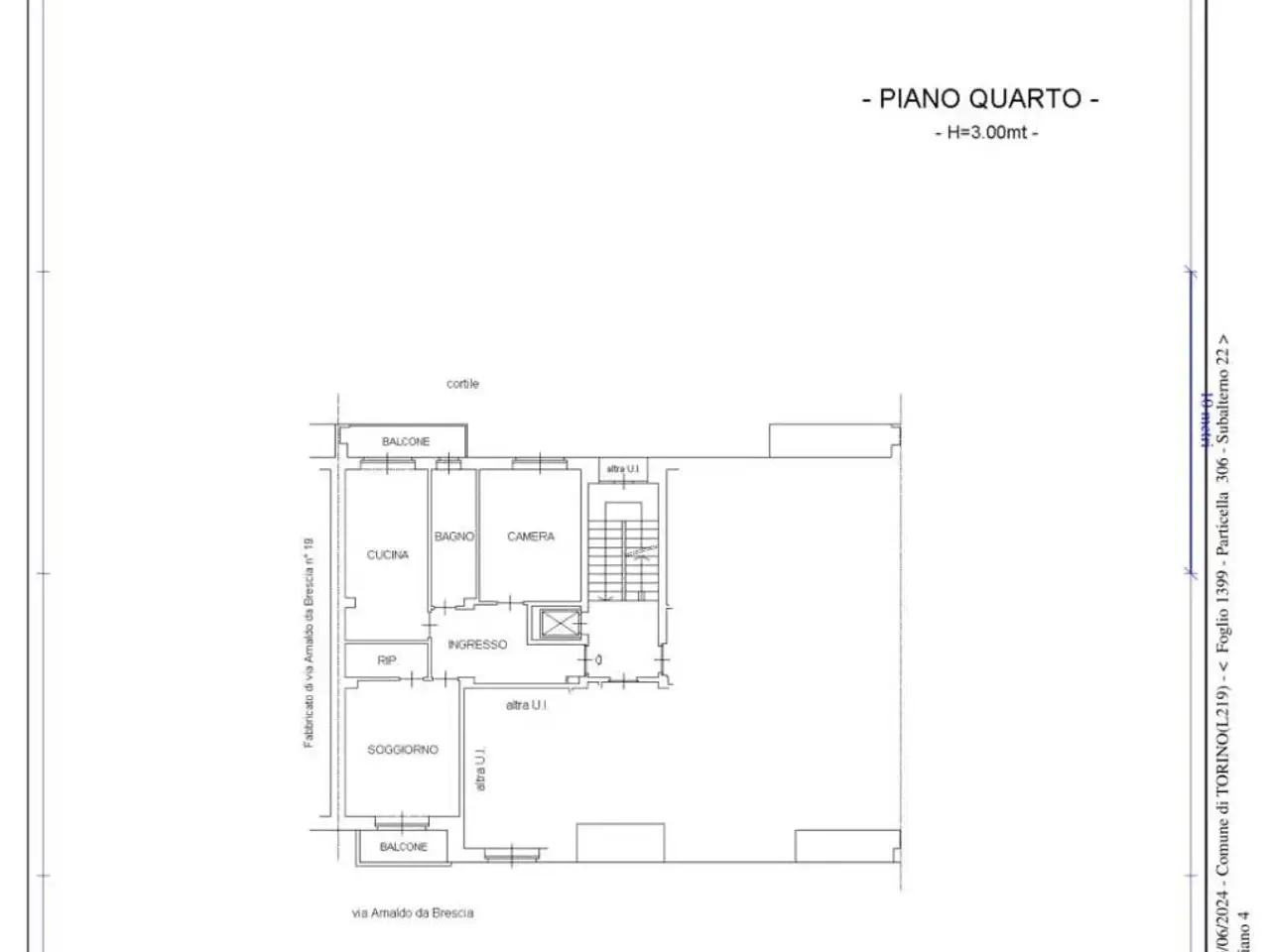 Trilocale in Via Arnaldo da Brescia 21, Torino - Planimetria 1