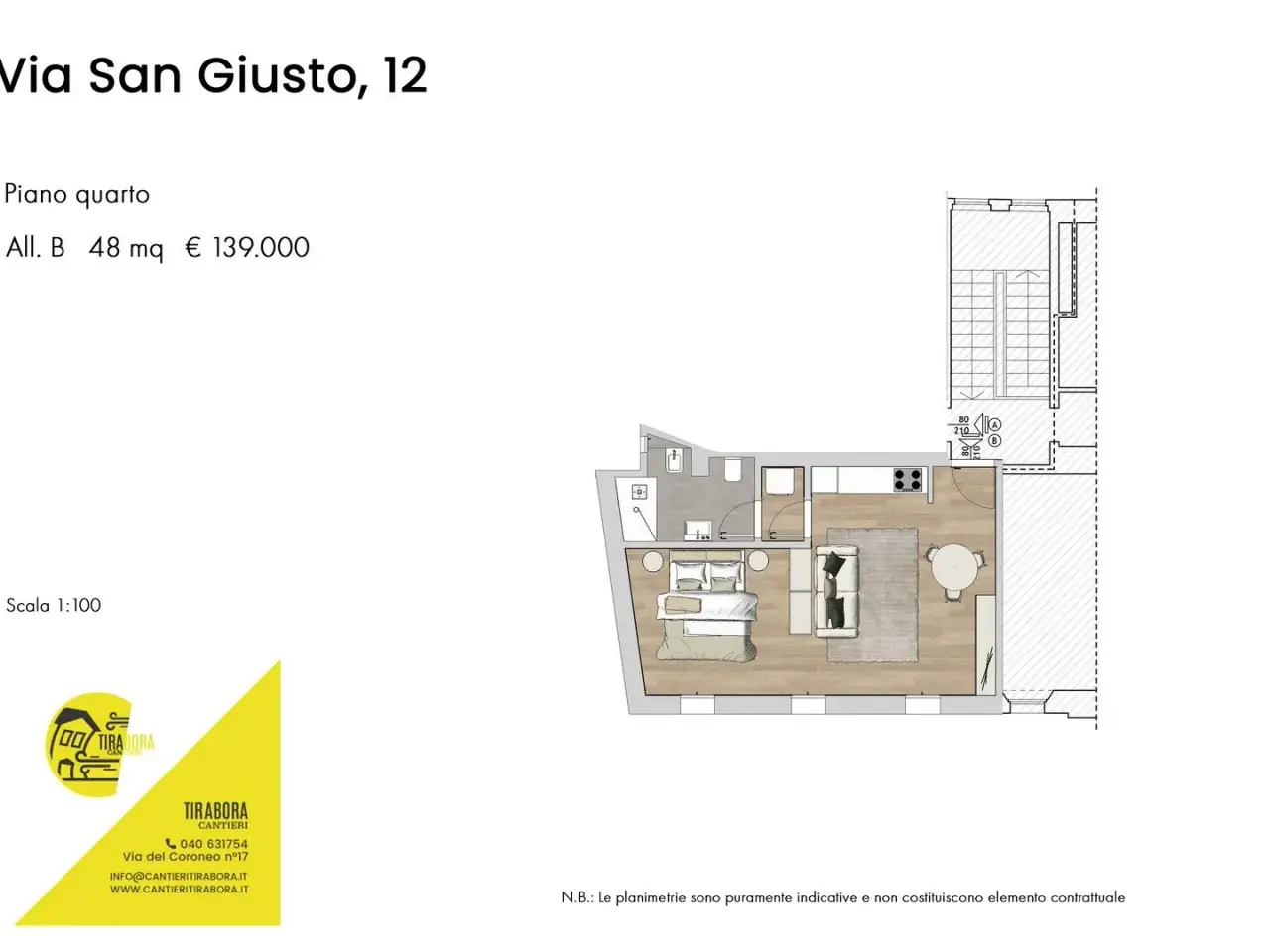 Monolocale in vendita, Via San Giusto 12, Trieste - Planimetria 1