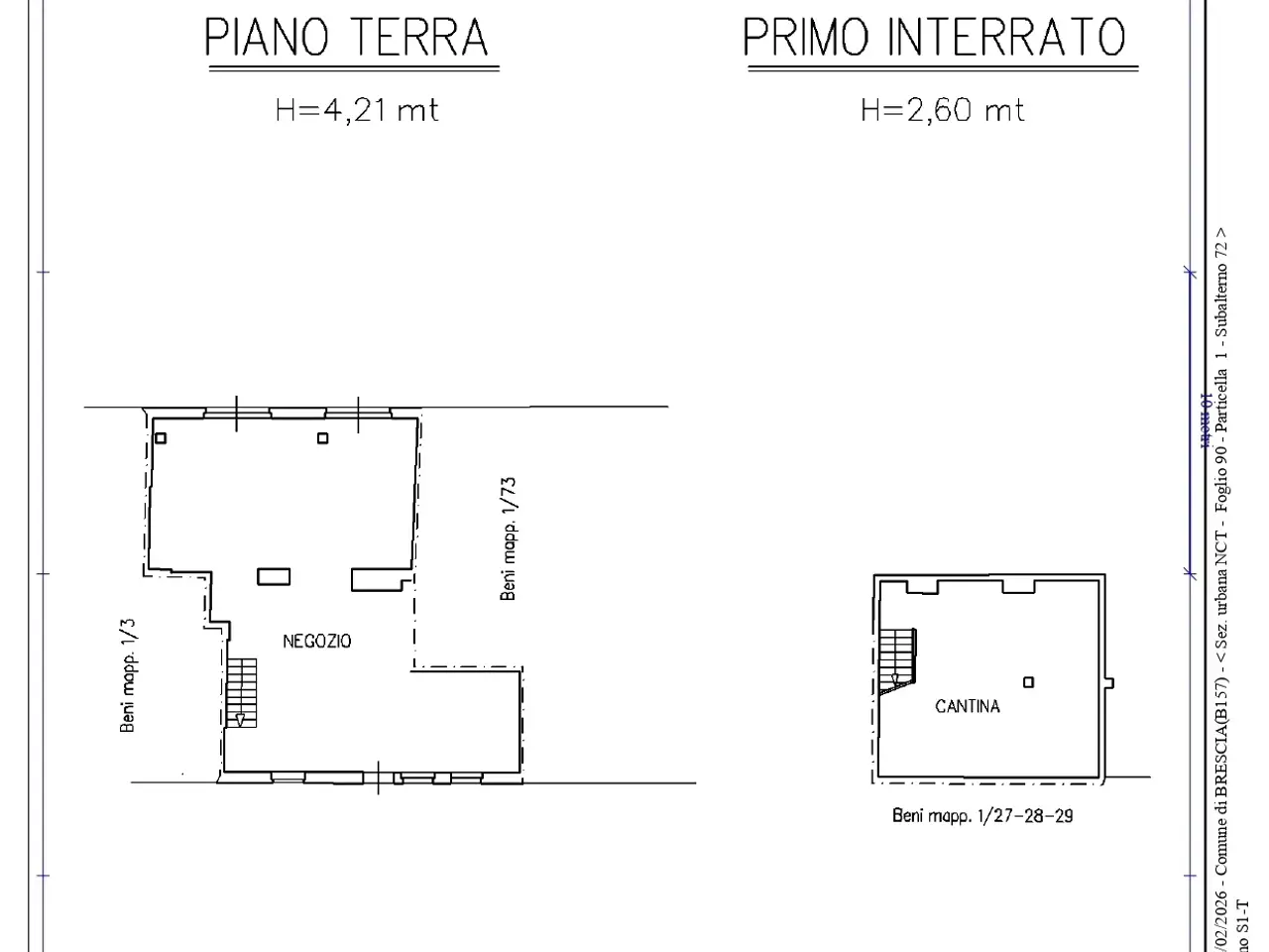 Palazzina commerciale in Via Monte Grappa 19b, Brescia, {3} - Planimetria 1