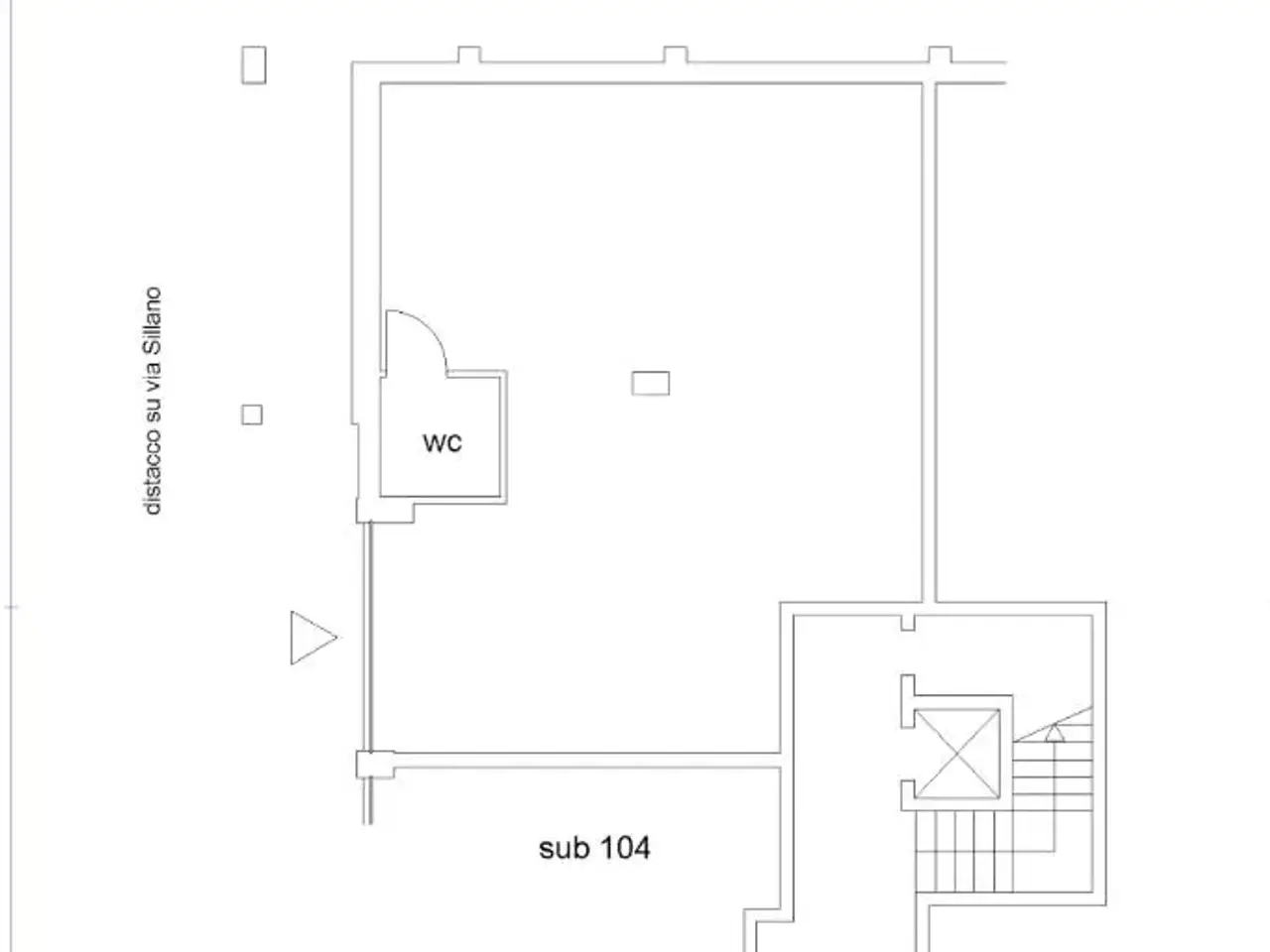 Negozio in Via Sillano, Roma, {3} - Planimetria 1