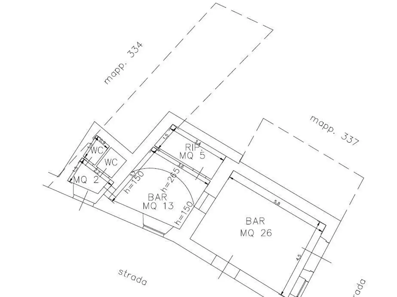 Palazzina commerciale in Via Borgo Rometta Soliera 57, Fivizzano, {3} - Planimetria 1