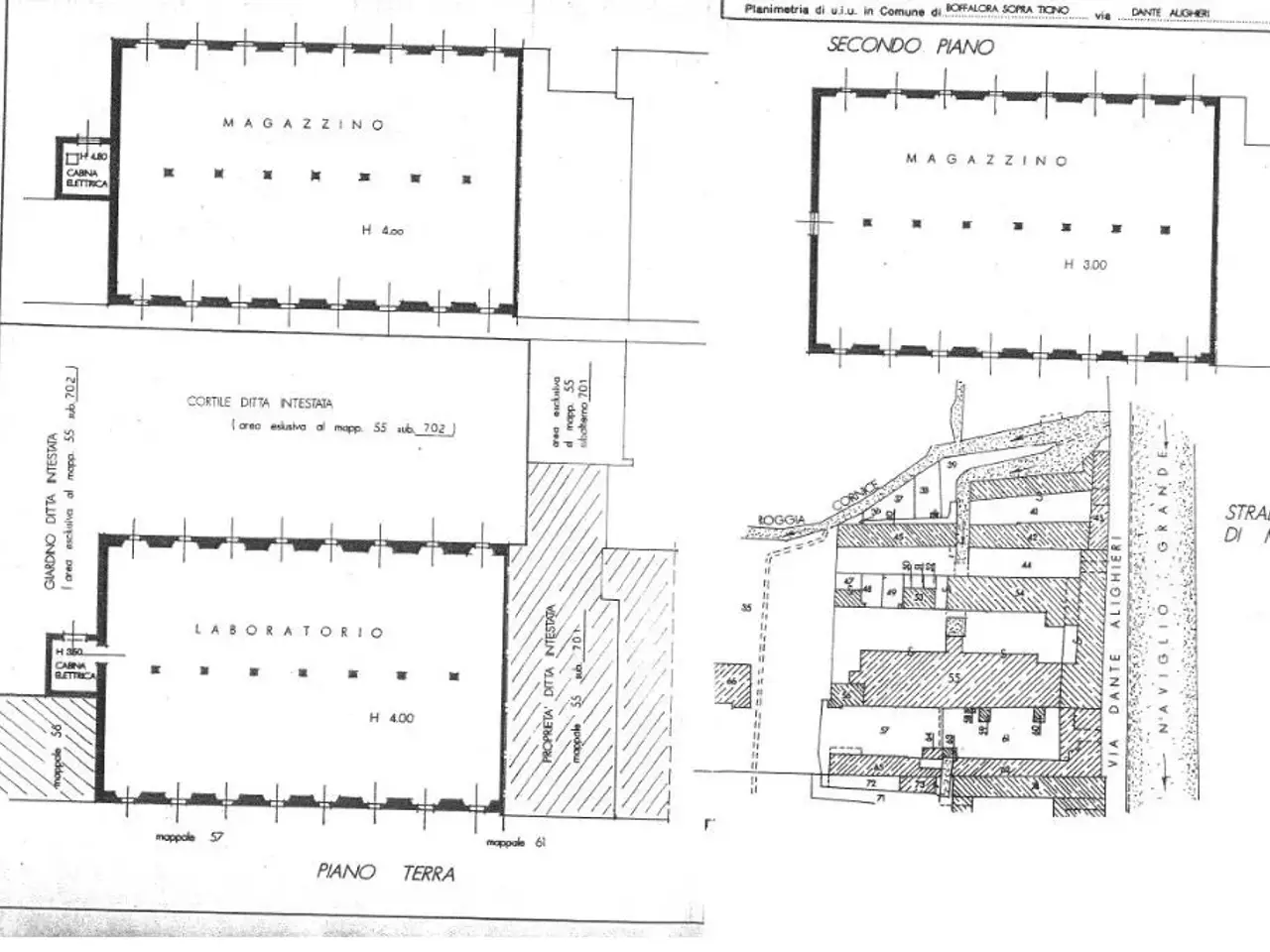 Palazzina commerciale in Via Dante 33, Boffalora Sopra Ticino, {3} - Planimetria 1