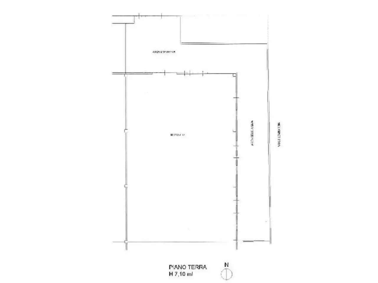 Capannone in Via Mons Rossi 21, Bariano, {3} - Planimetria 1