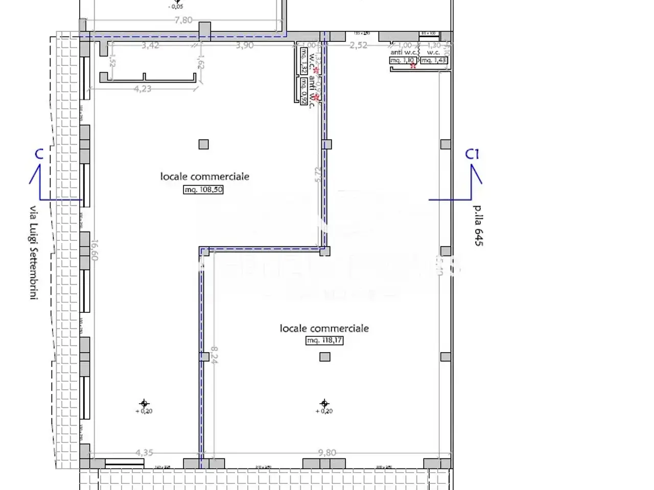 Negozio in Via Regina Margherita 245, Taviano, {3} - Planimetria 1