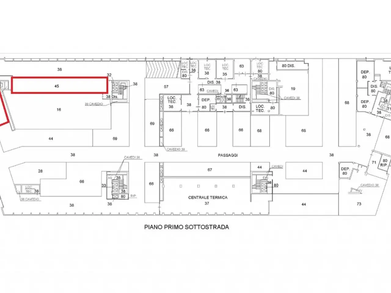 Ufficio in Piazza Sciascia Leonardo, 141, 47522 Cesena Fc, Italia, Cesena, {3} - Planimetria 1
