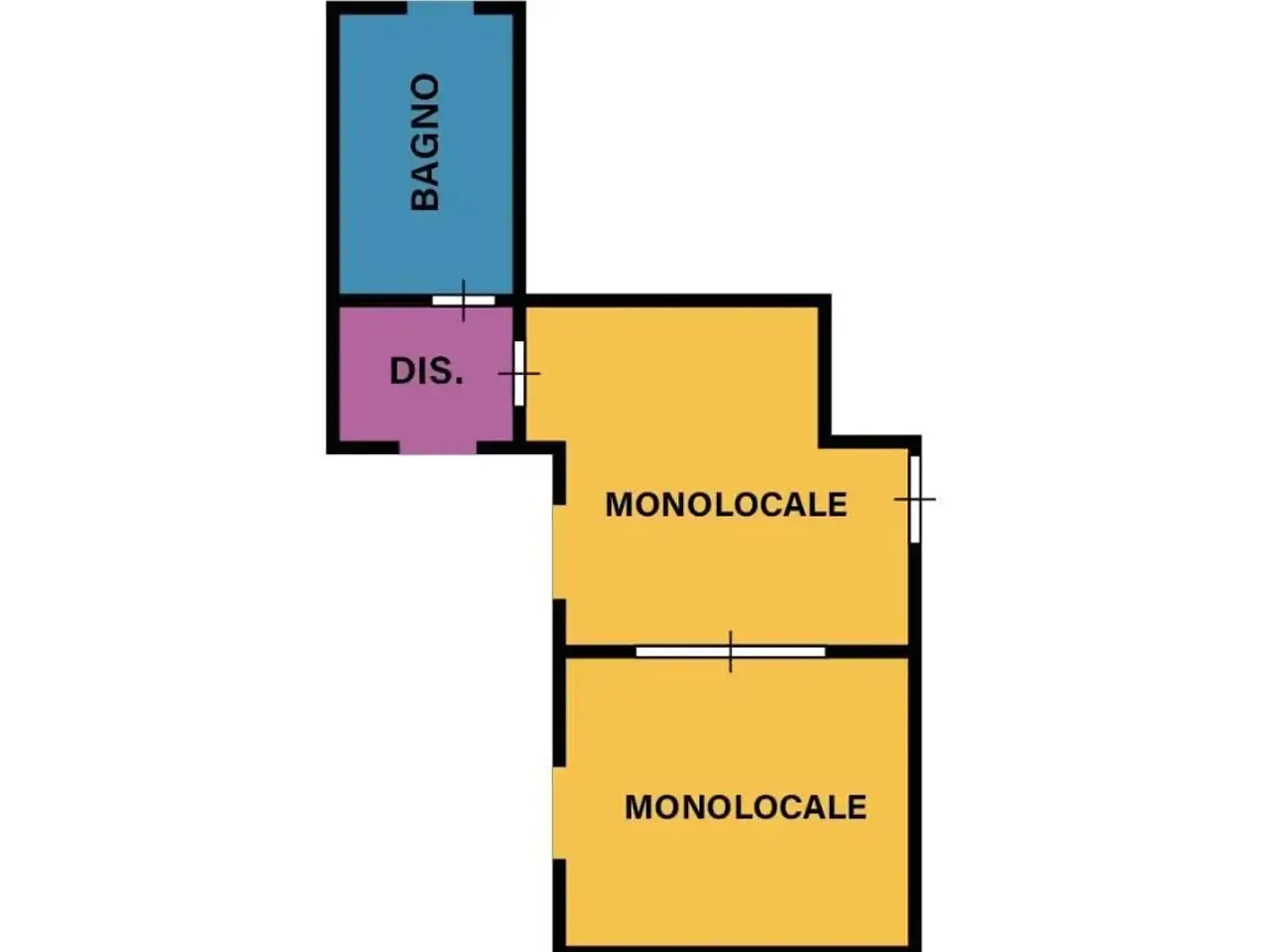 Monolocale in vendita, Via Giacomo Leopardi, Forlì - Planimetria 1