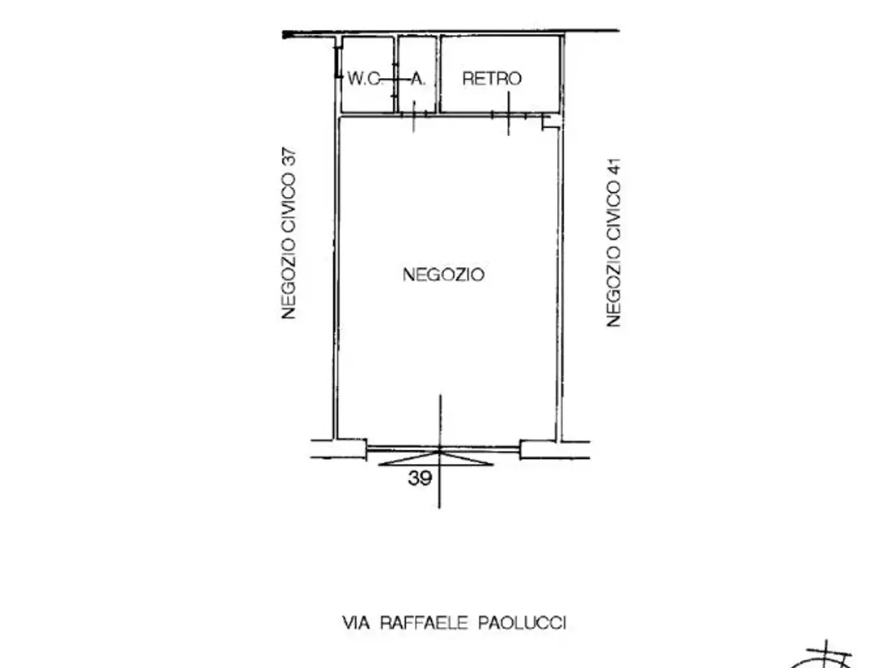 Negozio in Via Raffaele Paolucci 39, Roma, {3} - Planimetria 1