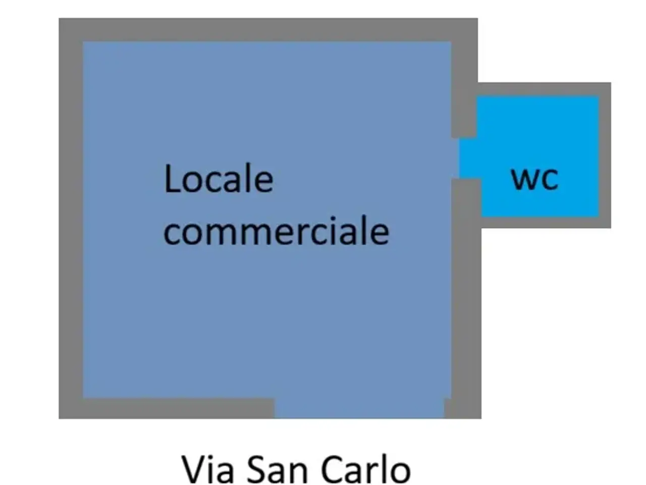 Negozio in Via San Carlo, Caserta, {3} - Planimetria 1