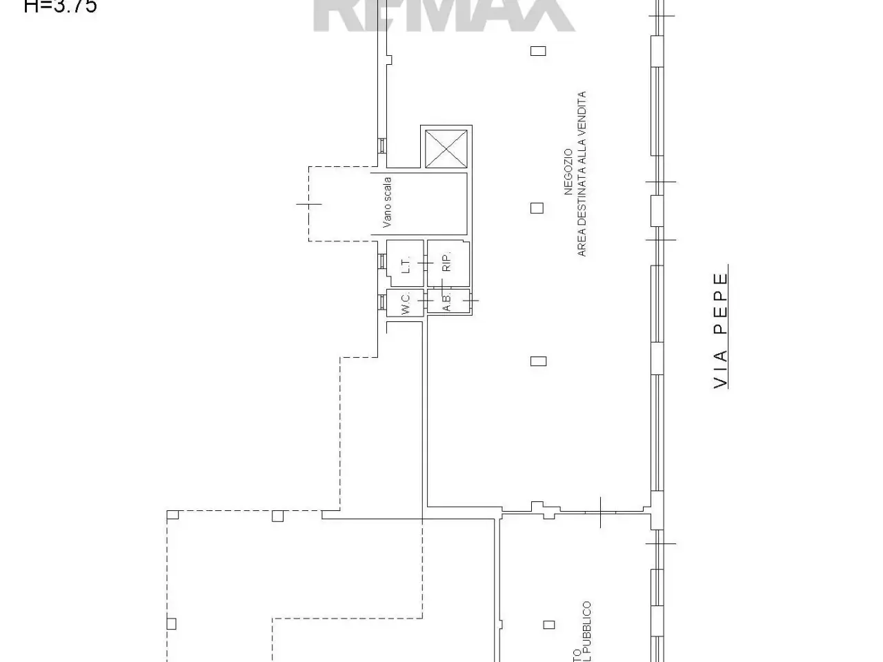 Negozio in Viale Vittorio Pepe 87, Pescara, {3} - Planimetria 1