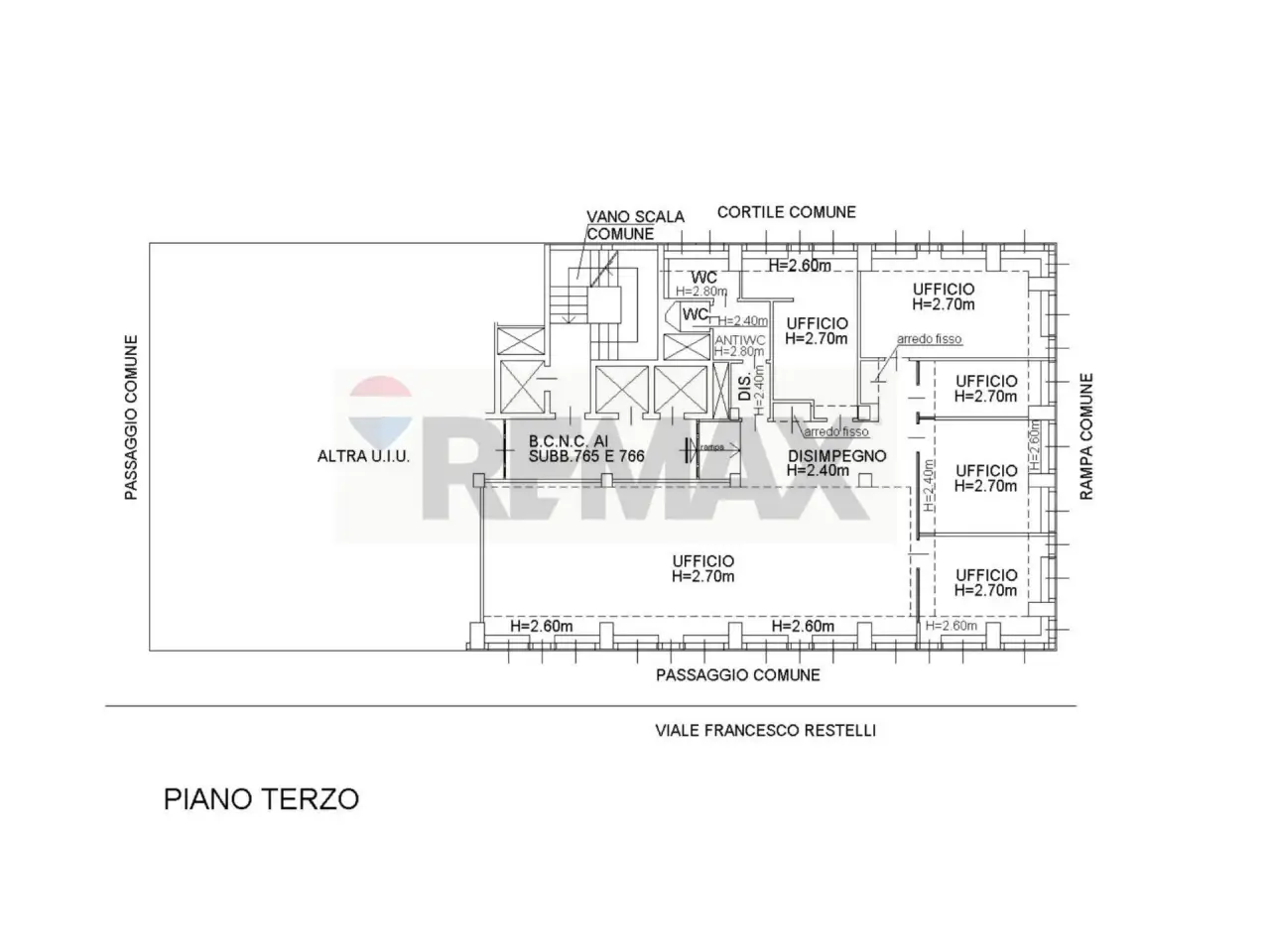 Ufficio in Viale Restelli 3/7, Milano, {3} - Planimetria 1