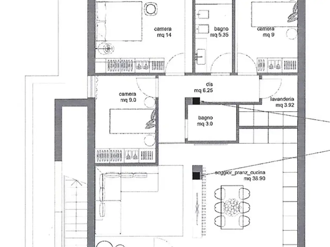 Appartamento in vendita, Pisa - Planimetria 1