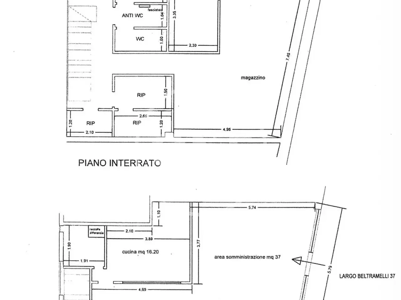 Ristorante in Largo Antonio Beltramelli, 37 37, Roma, {3} - Planimetria 1