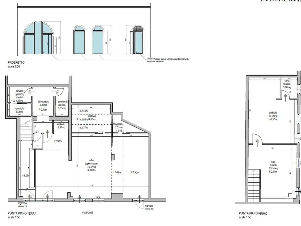 Ufficio in Via Piave 15, Modena, {3} - Planimetria 1