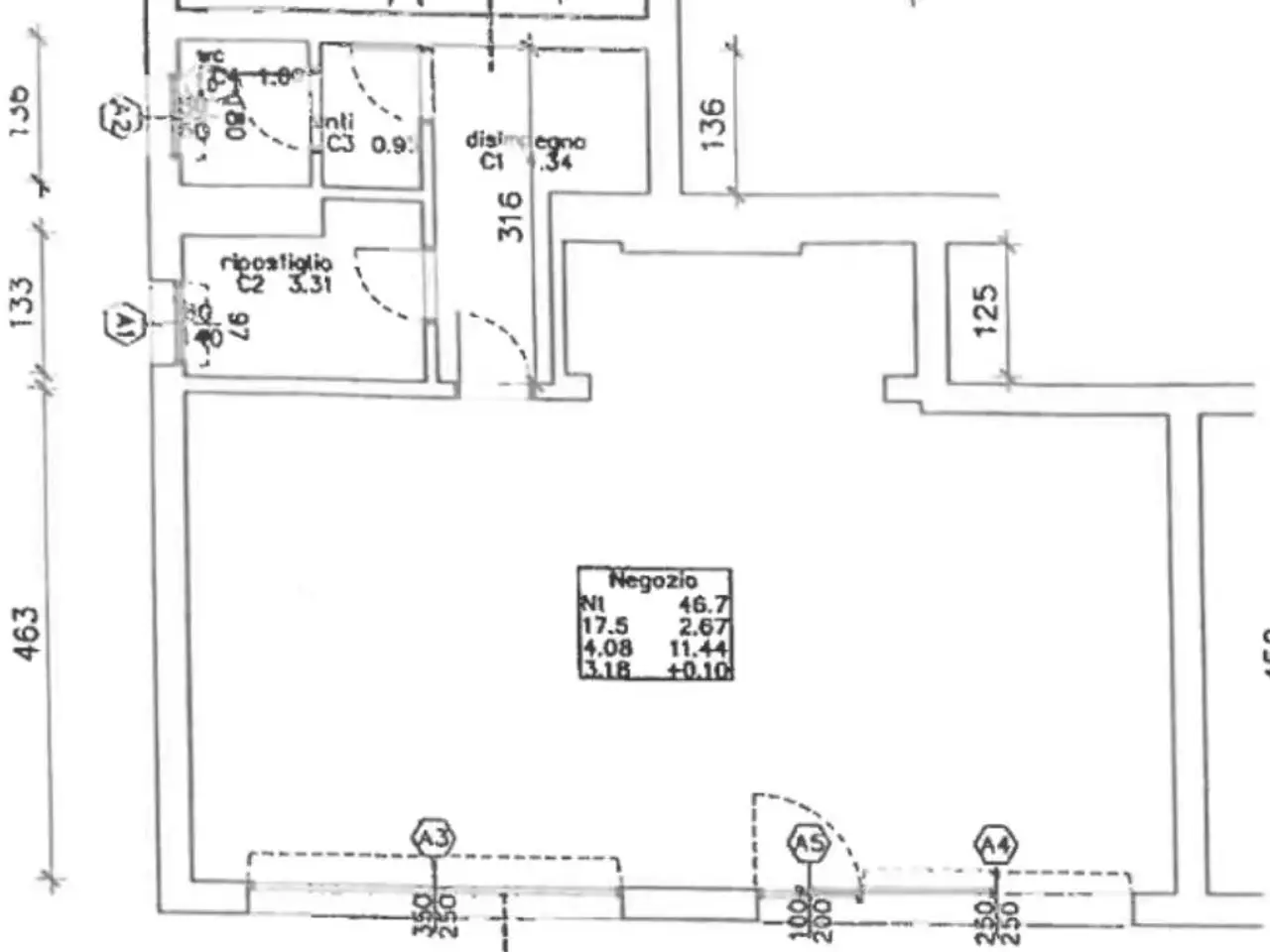 Negozio in Via Calucci 29, Venezia, {3} - Planimetria 1
